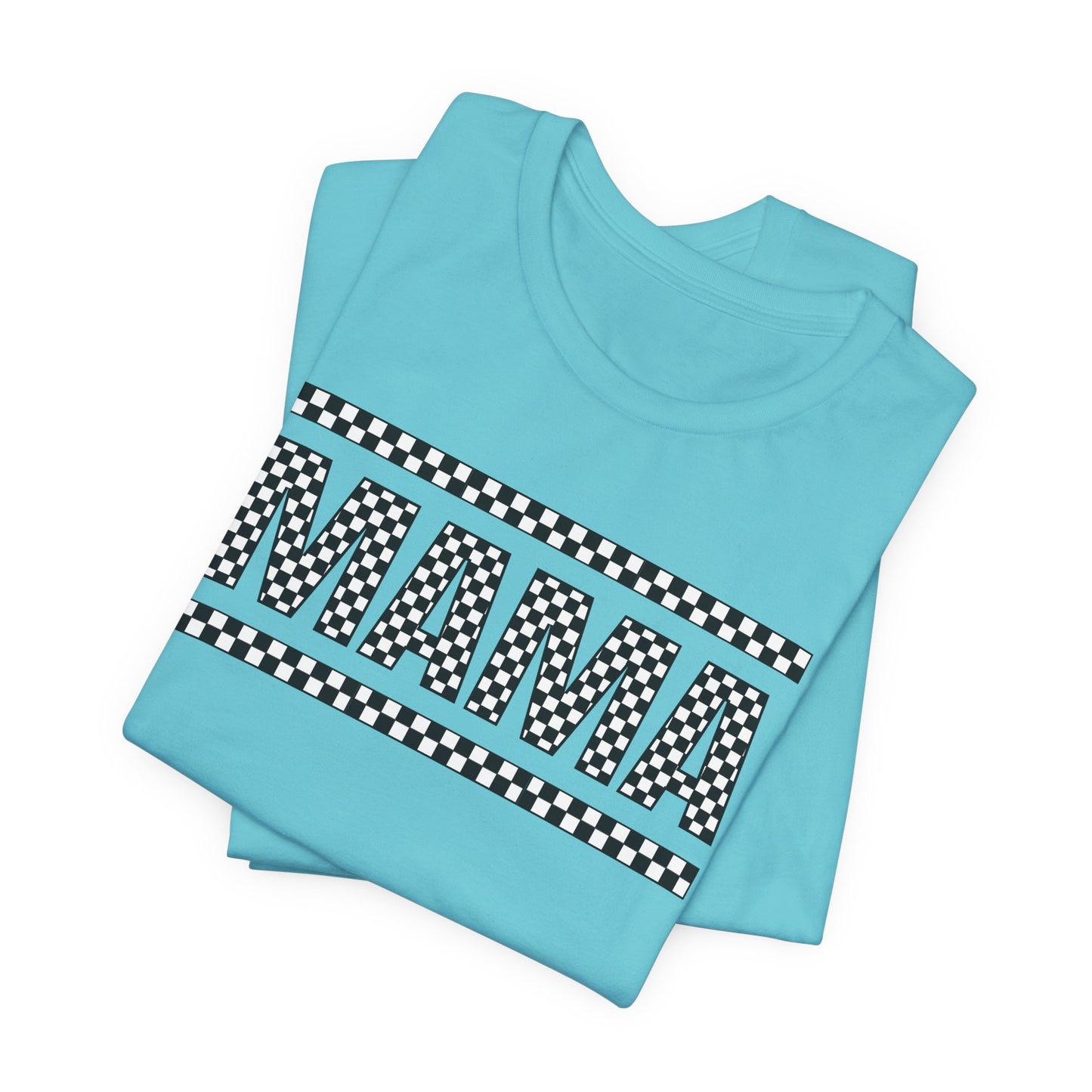 Checkered 'MAMA' T-Shirt