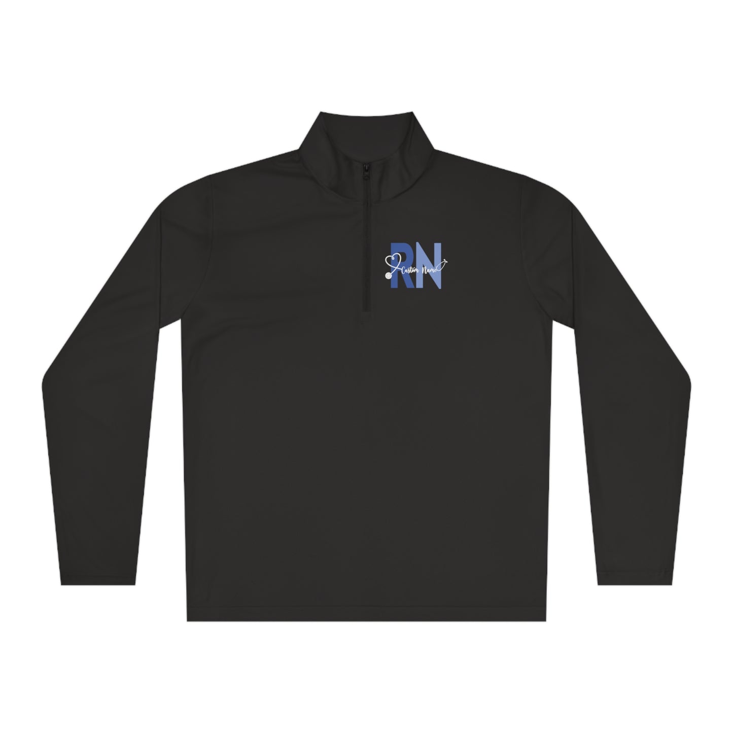 Custom Nurse RN Quarter Zip Athlete Shirt