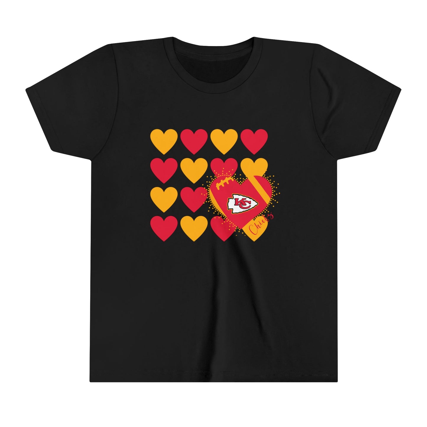 Youth Tee Kansas City Football Heart Design