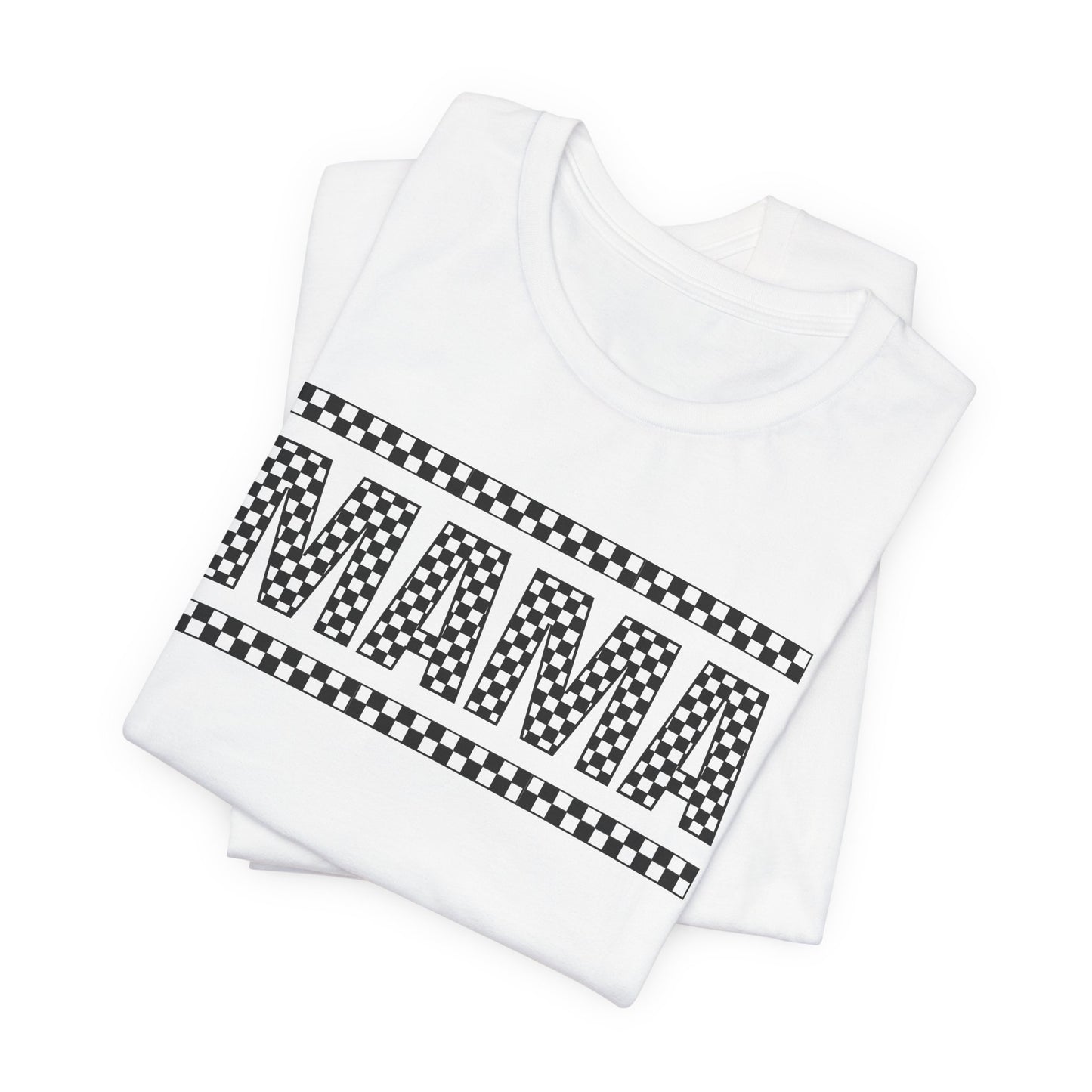 Checkered 'MAMA' T-Shirt