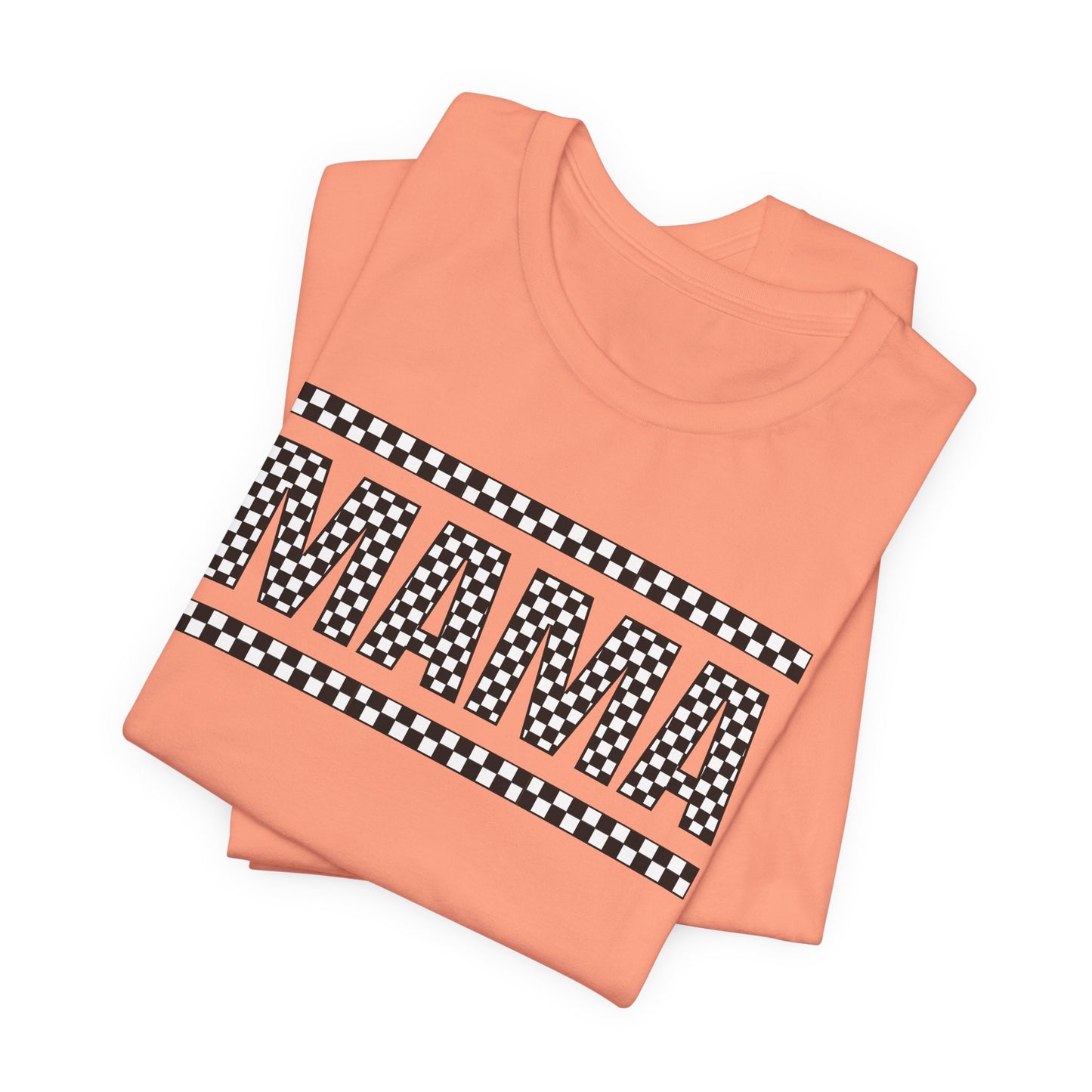 Checkered 'MAMA' T-Shirt