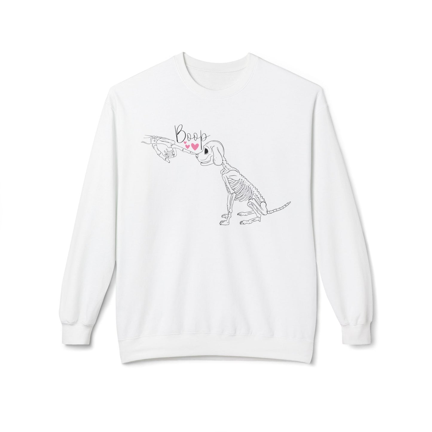 Skeleton Dog Nose Boop Sweatshirt
