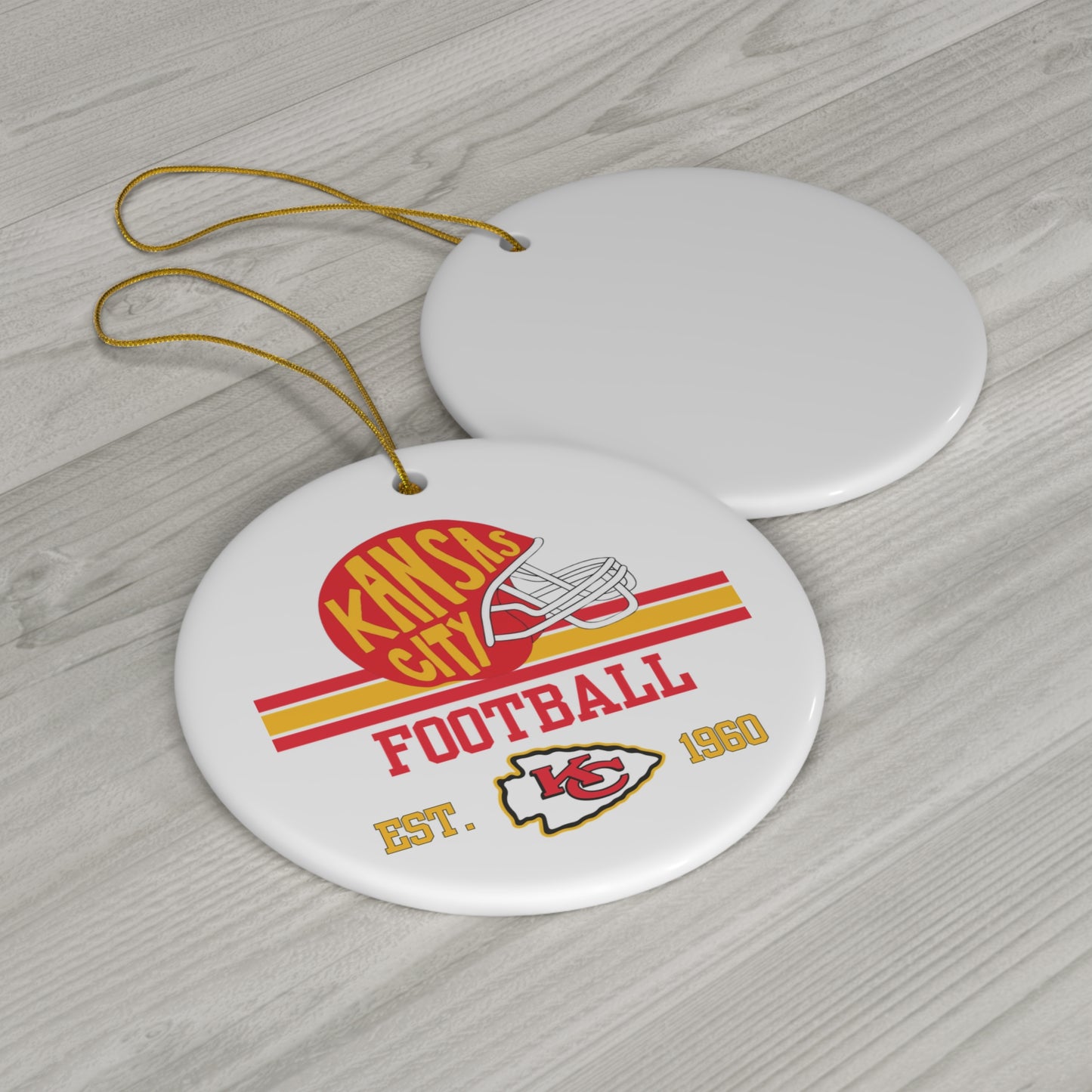 KC Football Christmas Tree Ornament