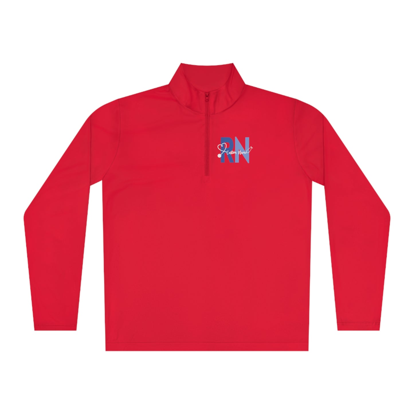Custom Nurse RN Quarter Zip Athlete Shirt