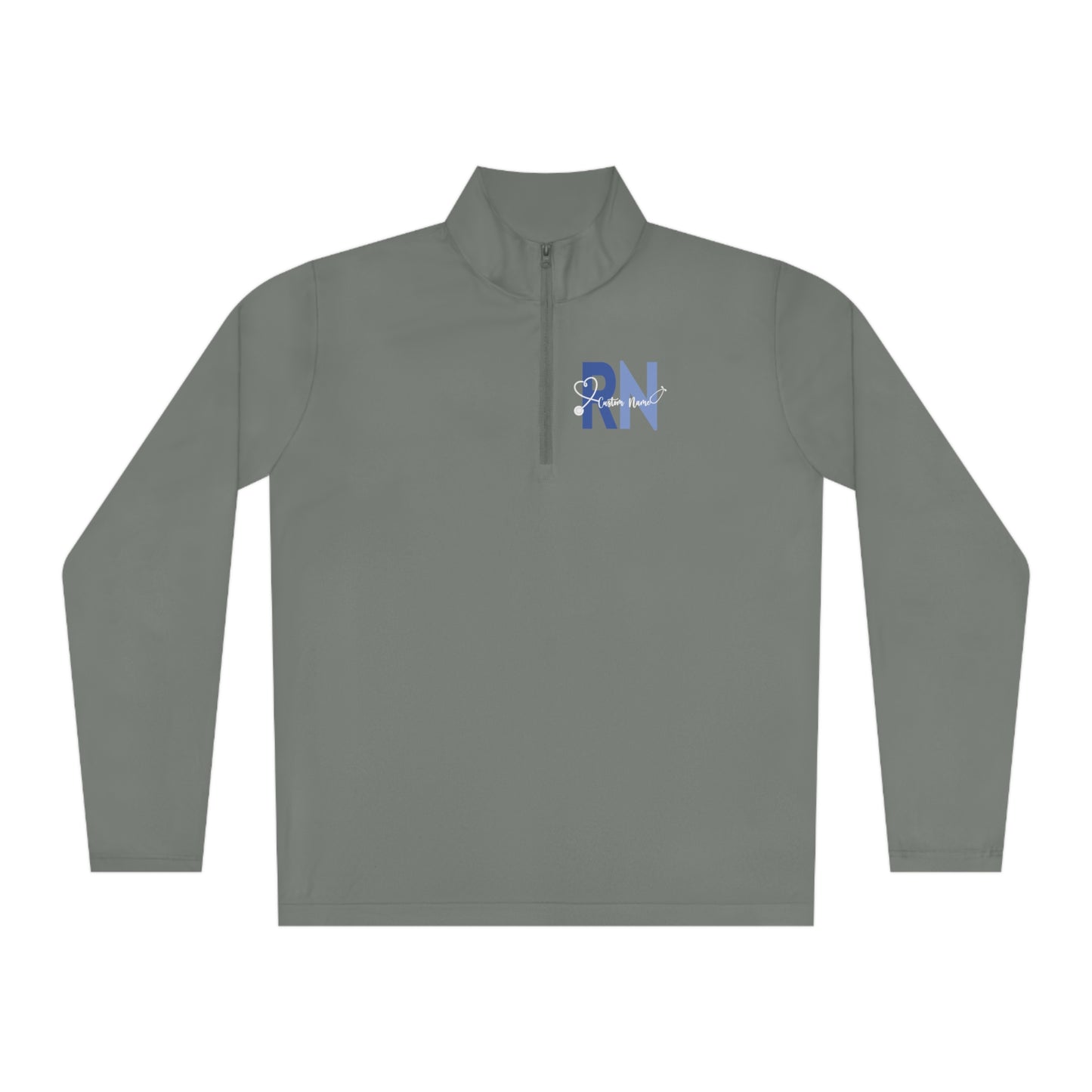 Custom Nurse RN Quarter Zip Athlete Shirt