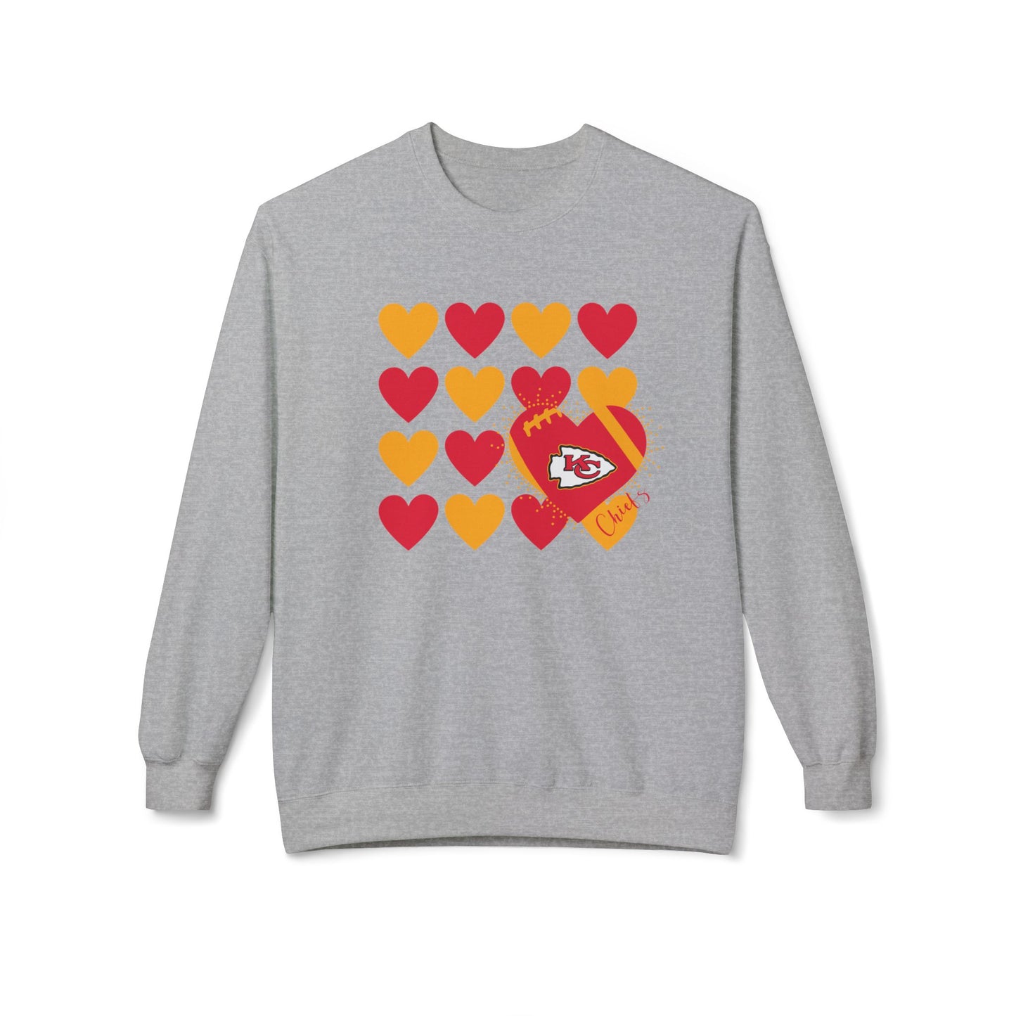 Kansas City Football Heart Design Unisex Softstyle Sweatshirt