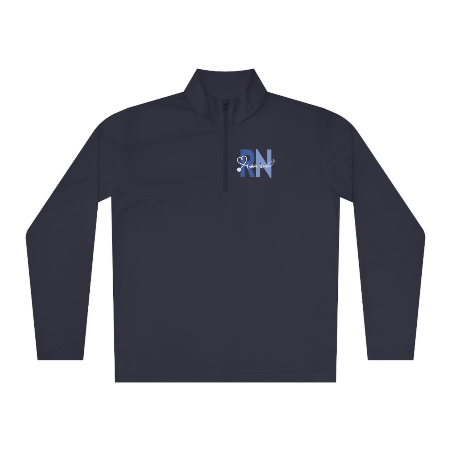 Custom Nurse RN Quarter Zip Athlete Shirt