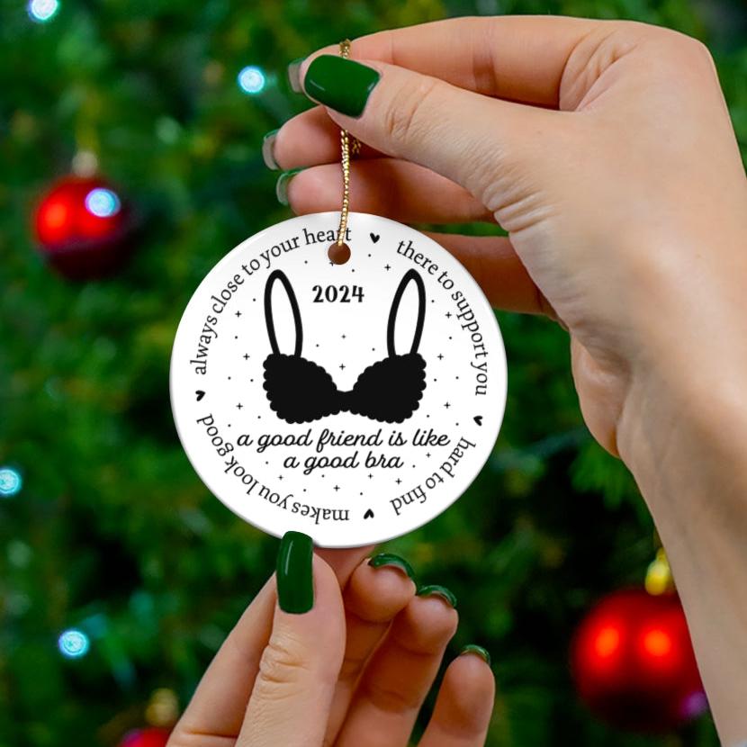 Ceramic Ornament - A Good Friend Quote