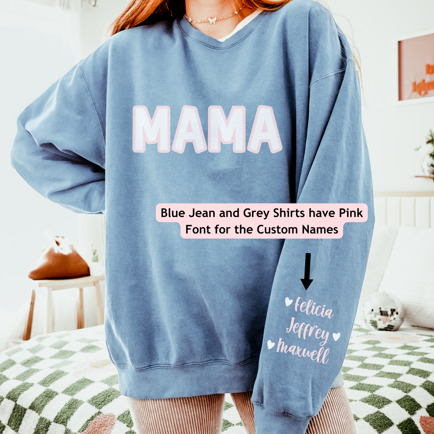 Custom Sleeve Mama Sweatshirt