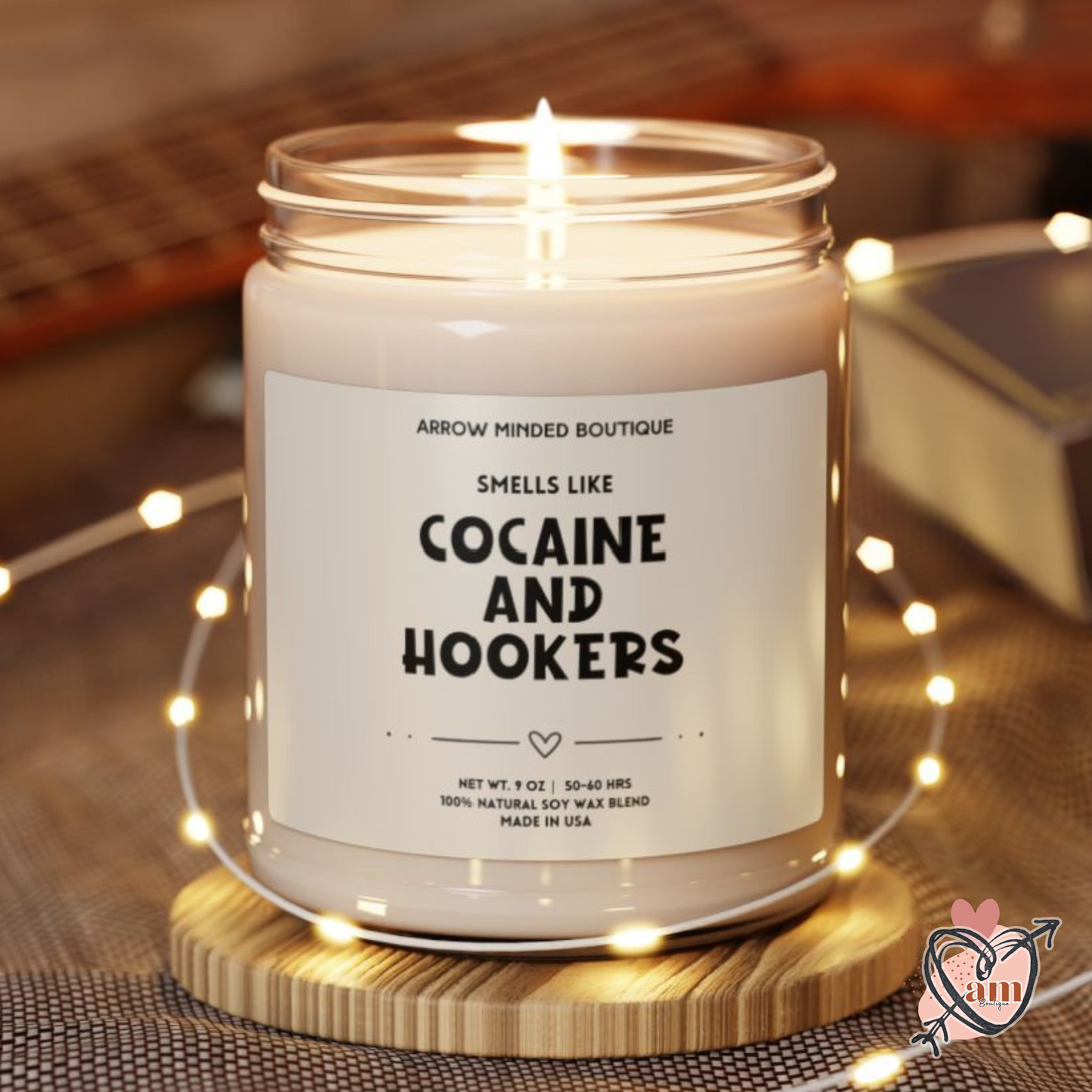 Candle Smells Like Cocaine and Hookers, Funny Friend Candle Gift