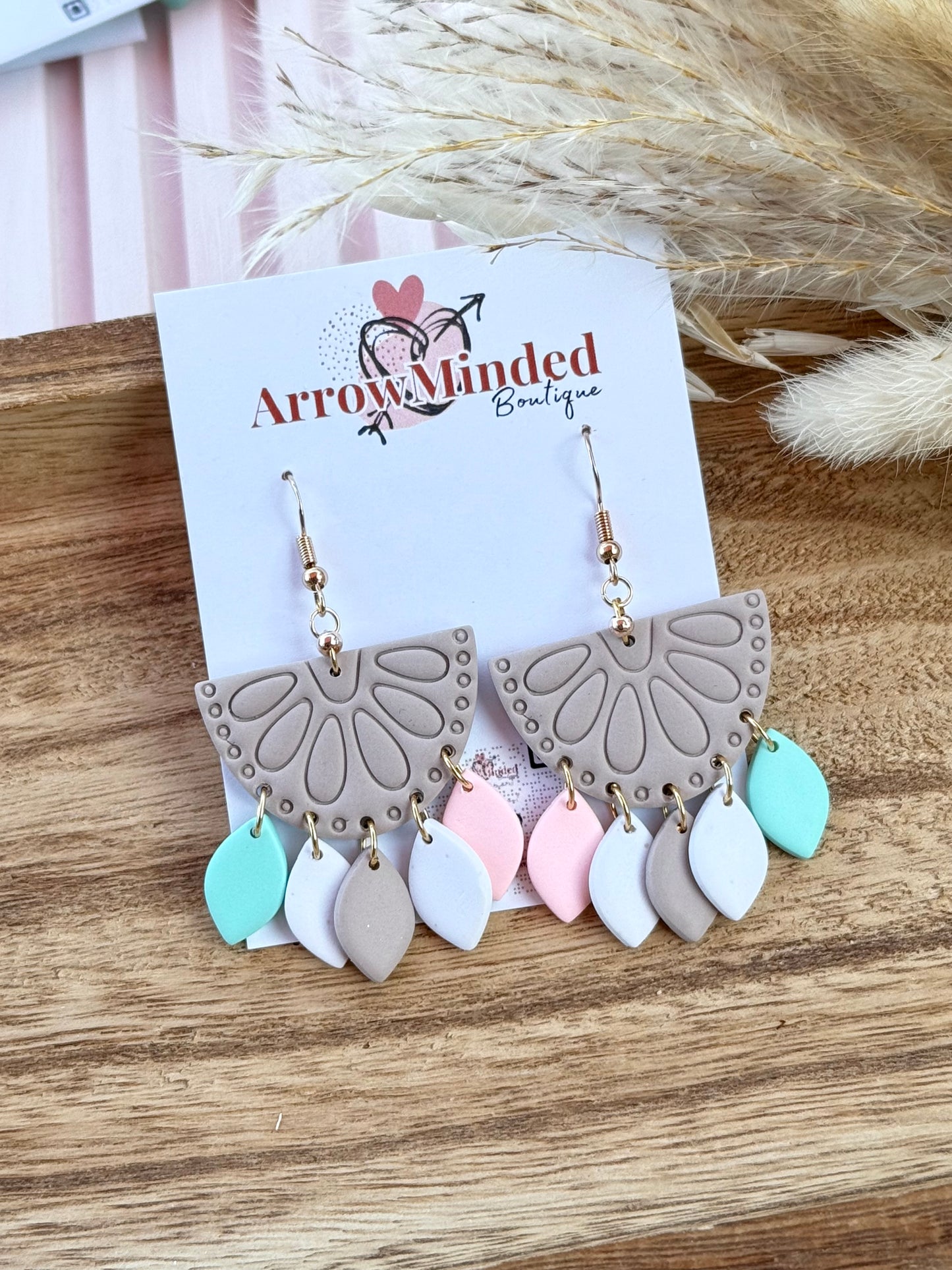 Handmade Desert Bloom Dangle Earrings