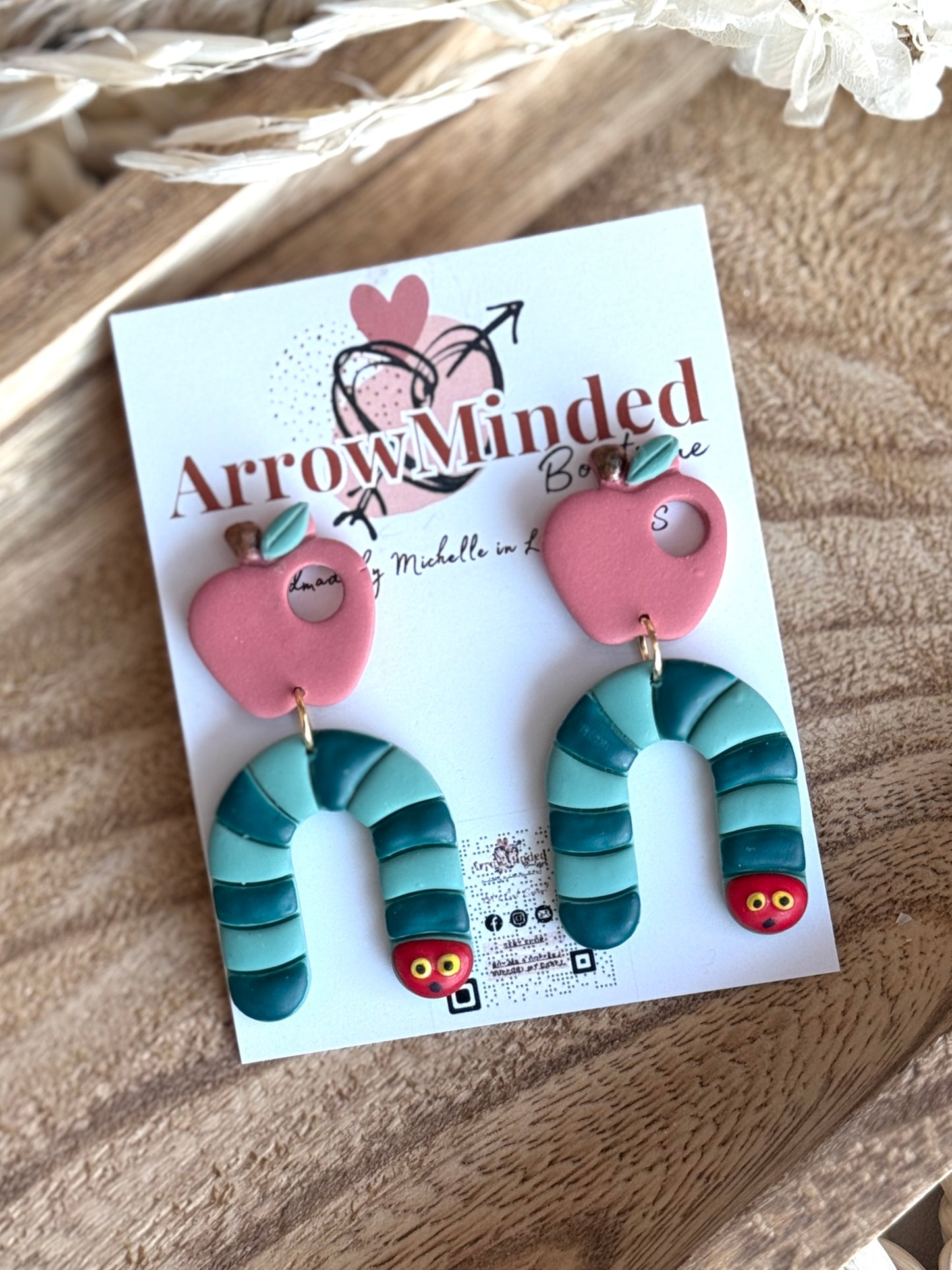 Handmade Hungry Caterpillar Earrings