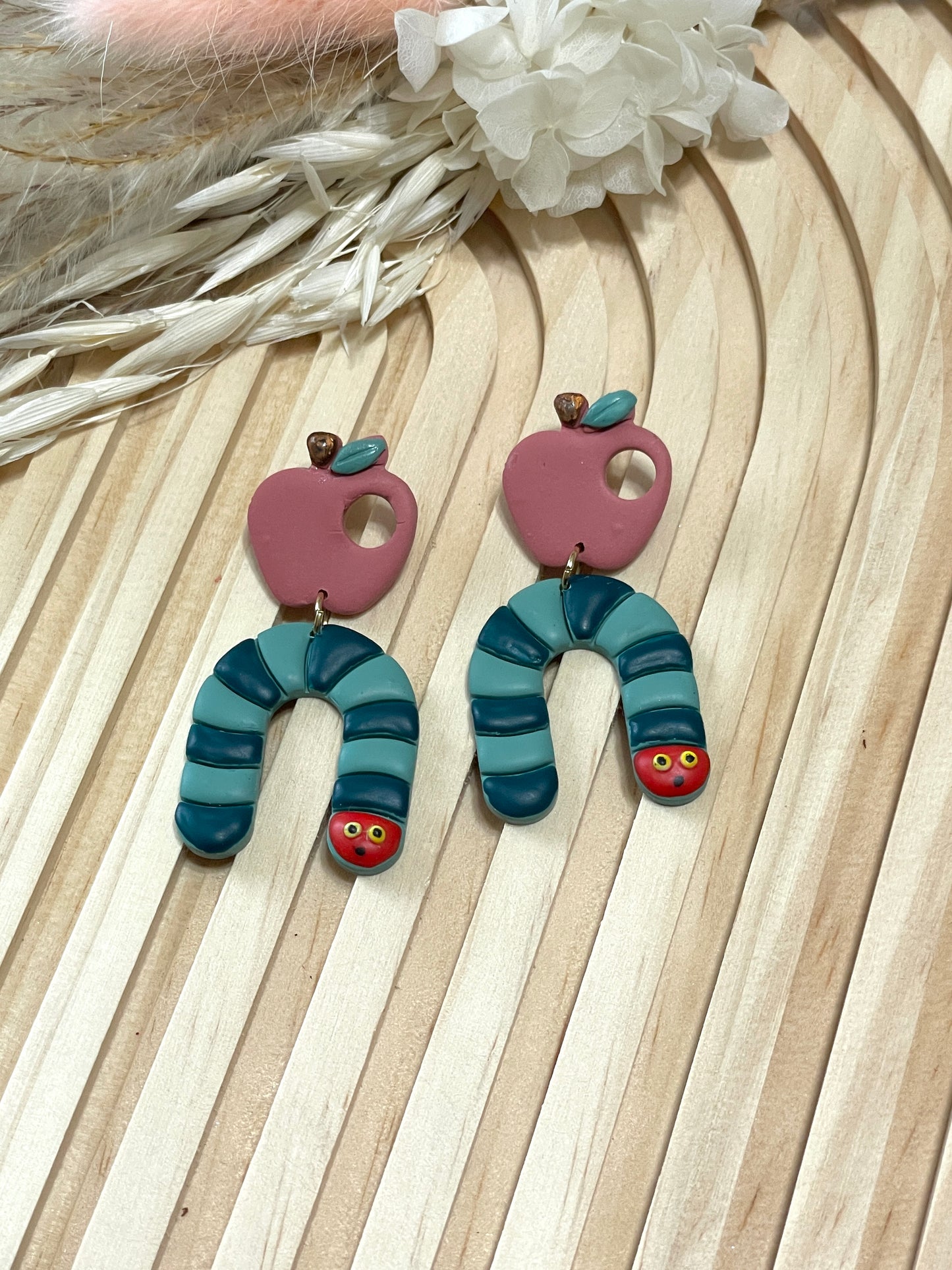 Handmade Hungry Caterpillar Earrings