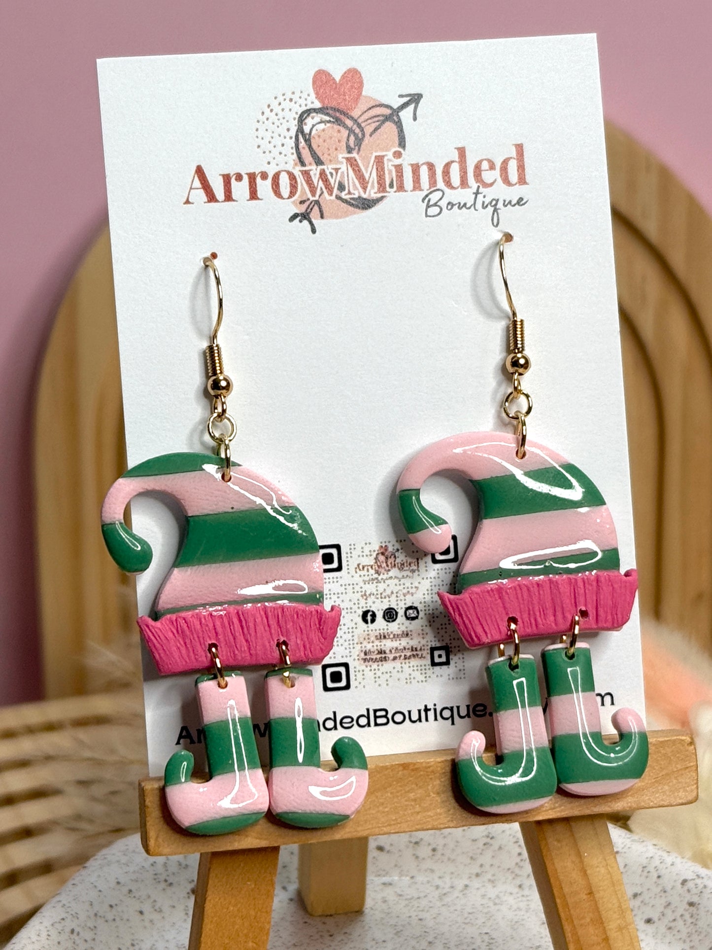 Handmade Festive Elf Earrings