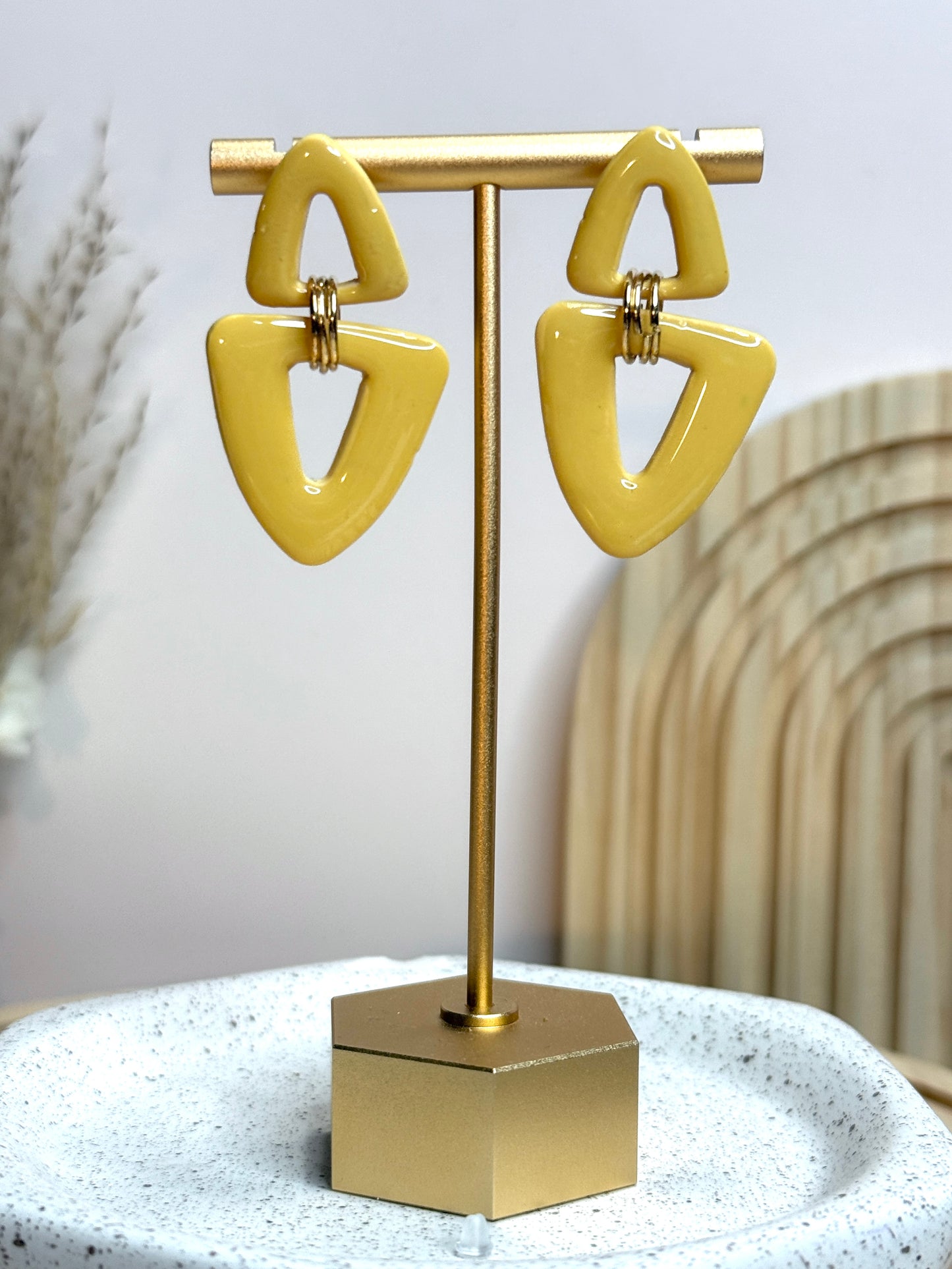 Handmade Simple Yet Fun Organic Triangle Dangles
