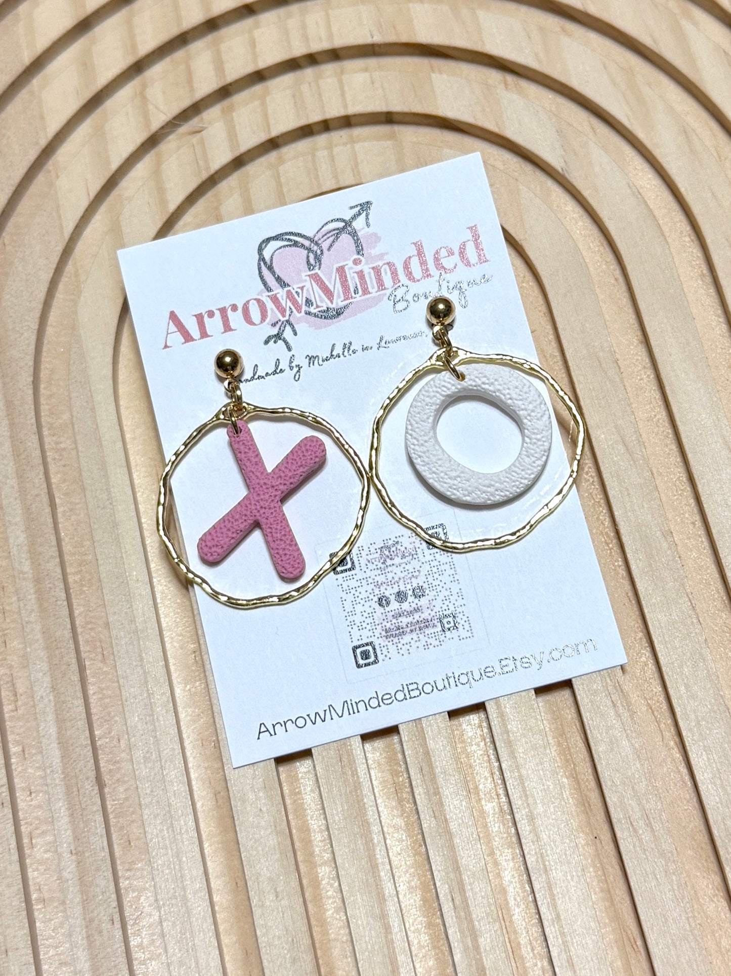 Handmade Love Day X's and O's Dangles