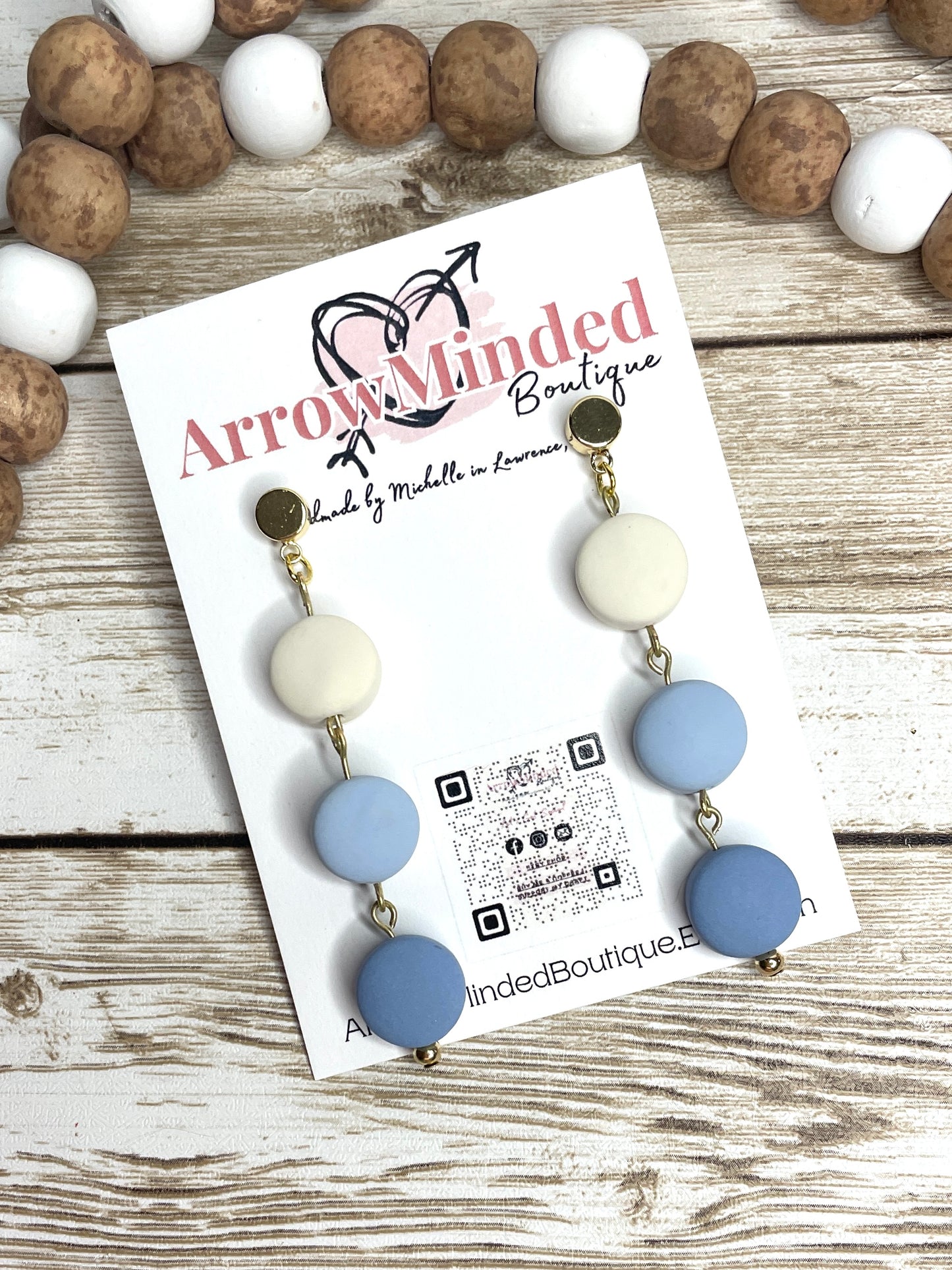 Handmade Pill Drop Dangles, Hypoallergenic Gold Ear Post