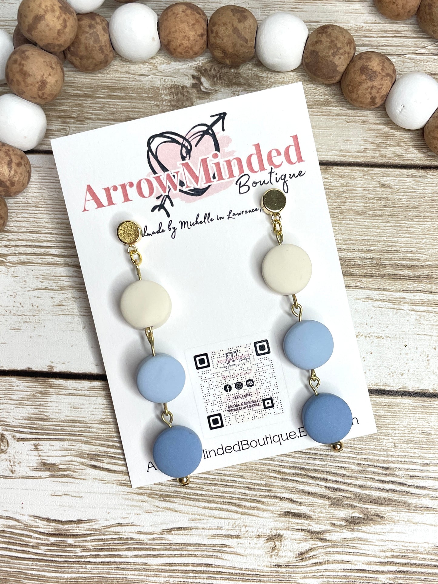 Handmade Pill Drop Dangles, Hypoallergenic Gold Ear Post