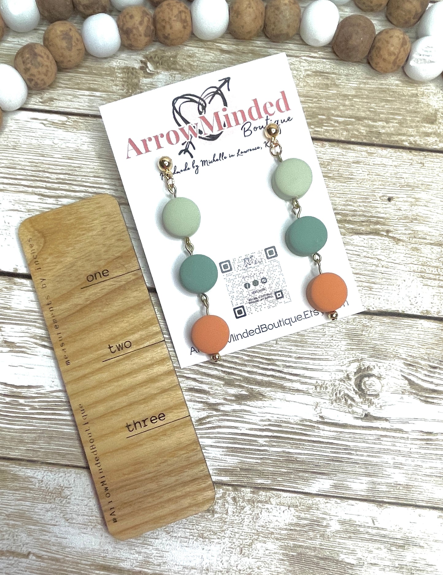 Handmade Pill Drop Dangles, Hypoallergenic Gold Ear Post