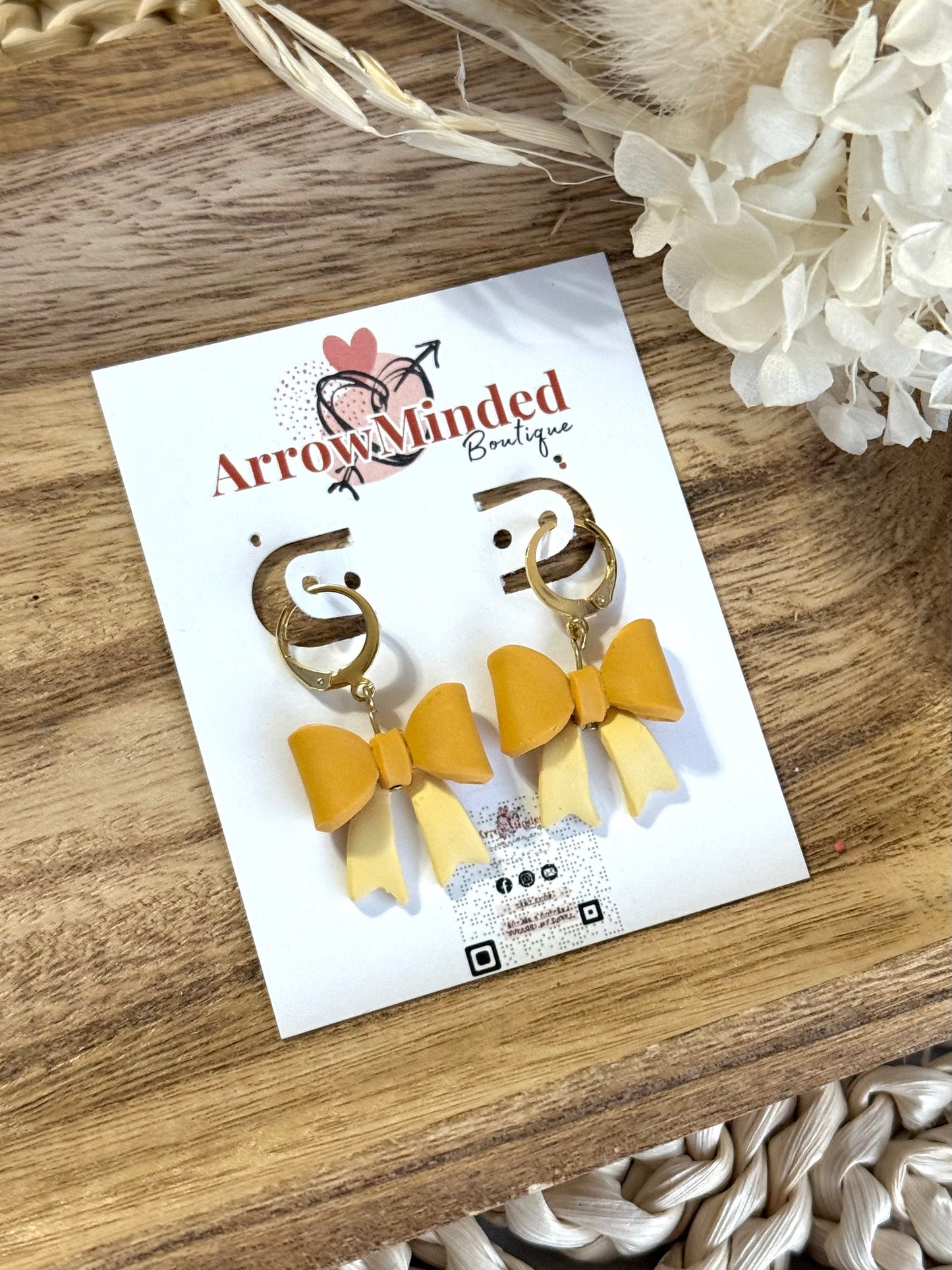 Handmade Spring-Time Bow Earrings