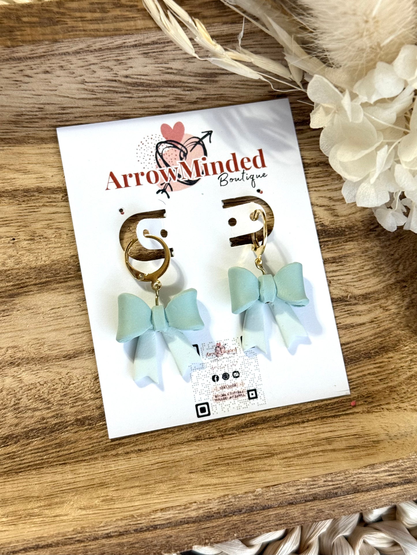 Handmade Spring-Time Bow Earrings