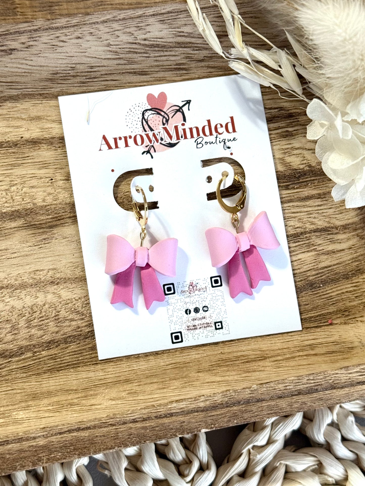 Handmade Spring-Time Bow Earrings
