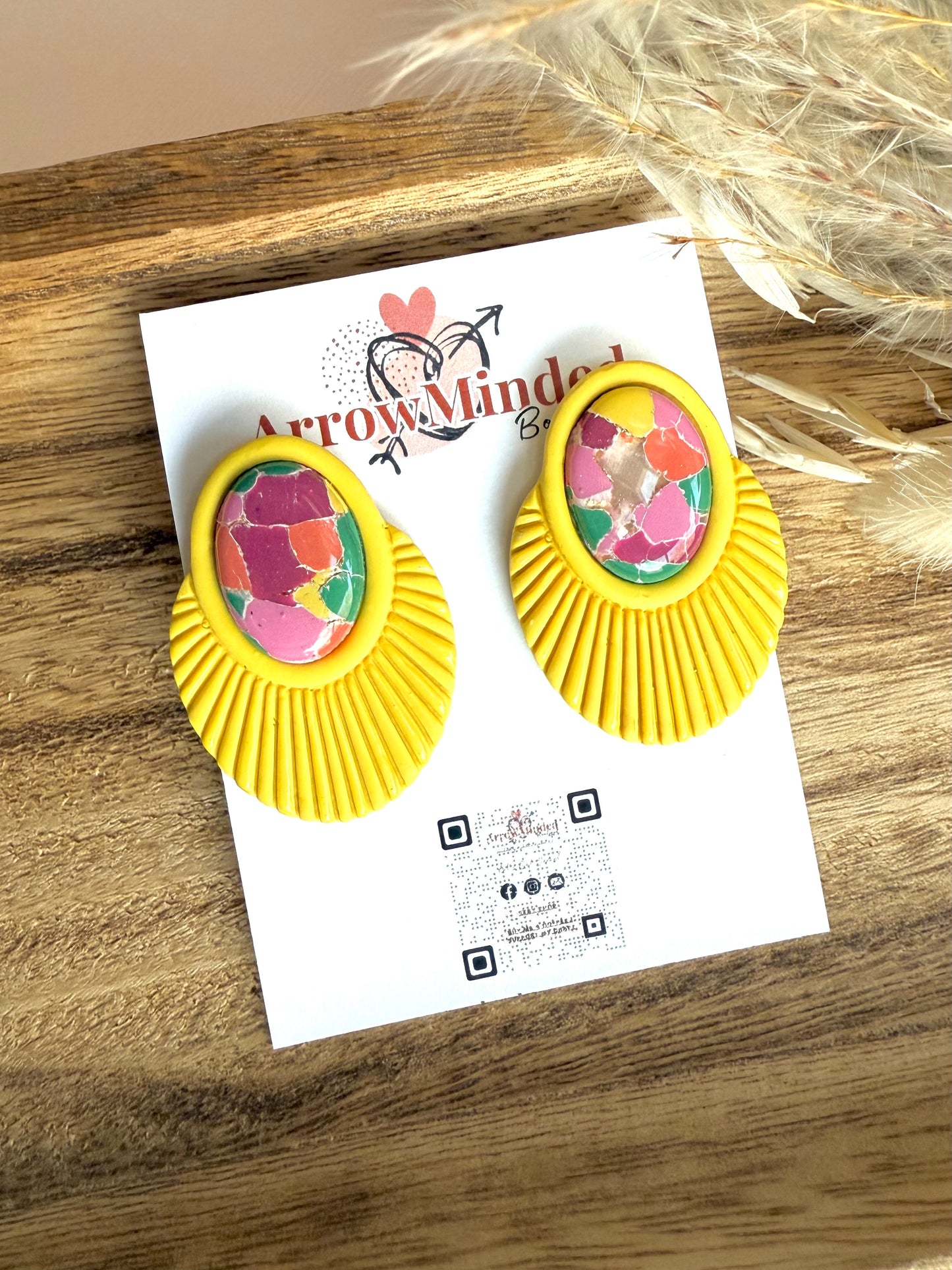 Handmade Boho Bold, Boho Rays Earrings