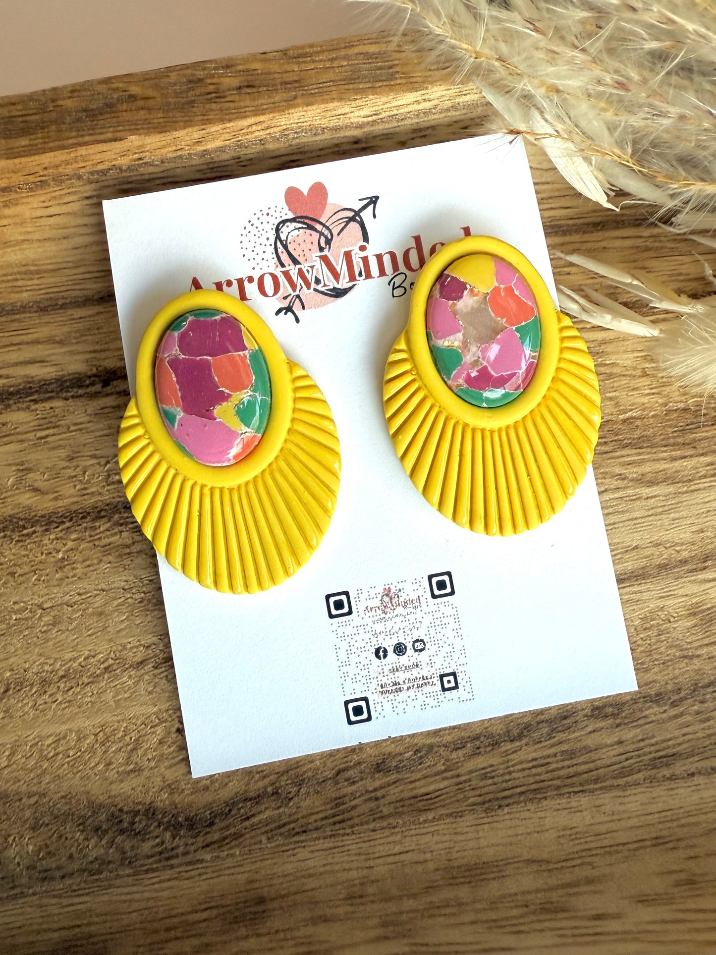 Handmade Boho Bold, Boho Rays Earrings