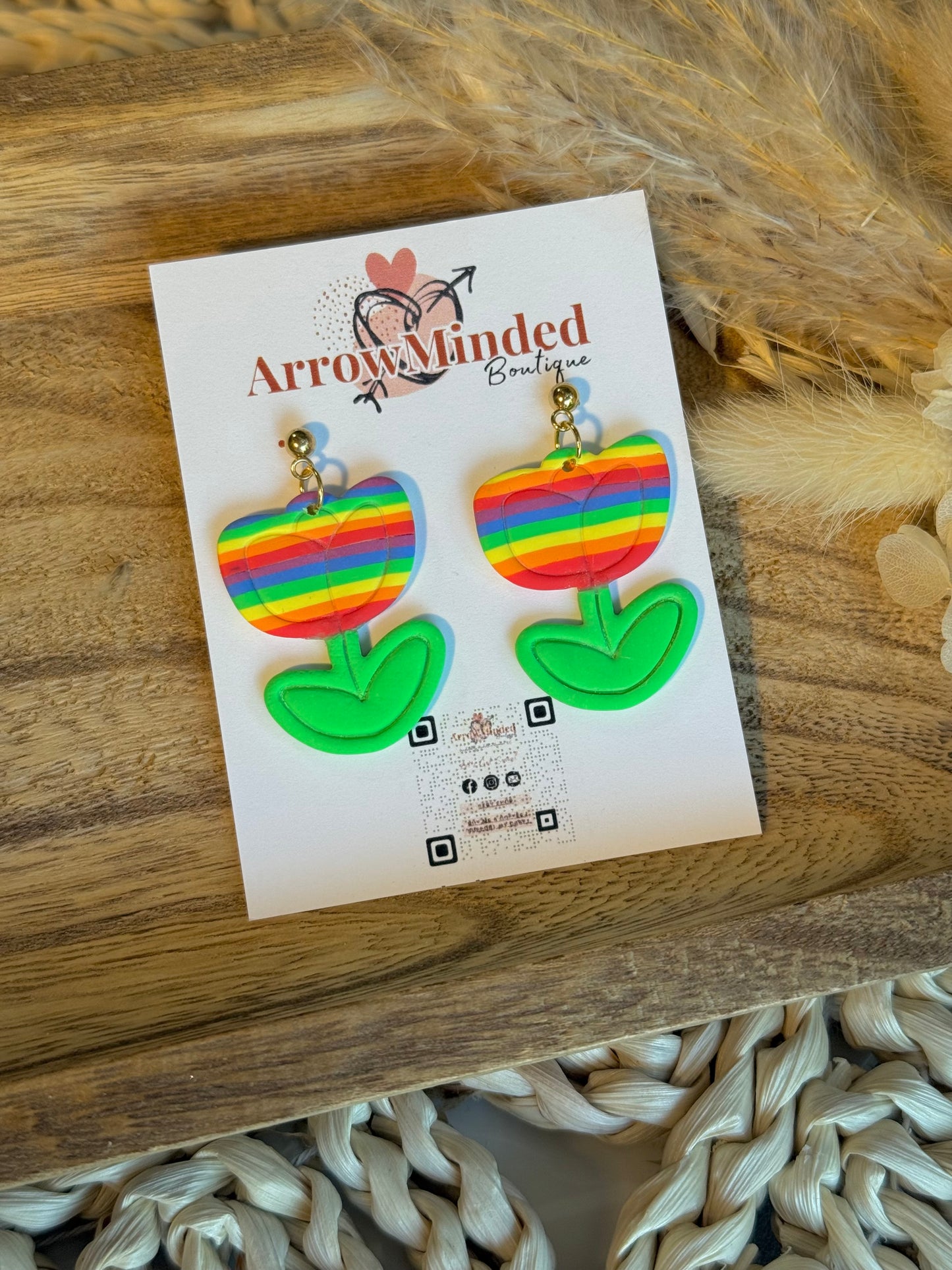 Handmade Bloom with Pride Earrings