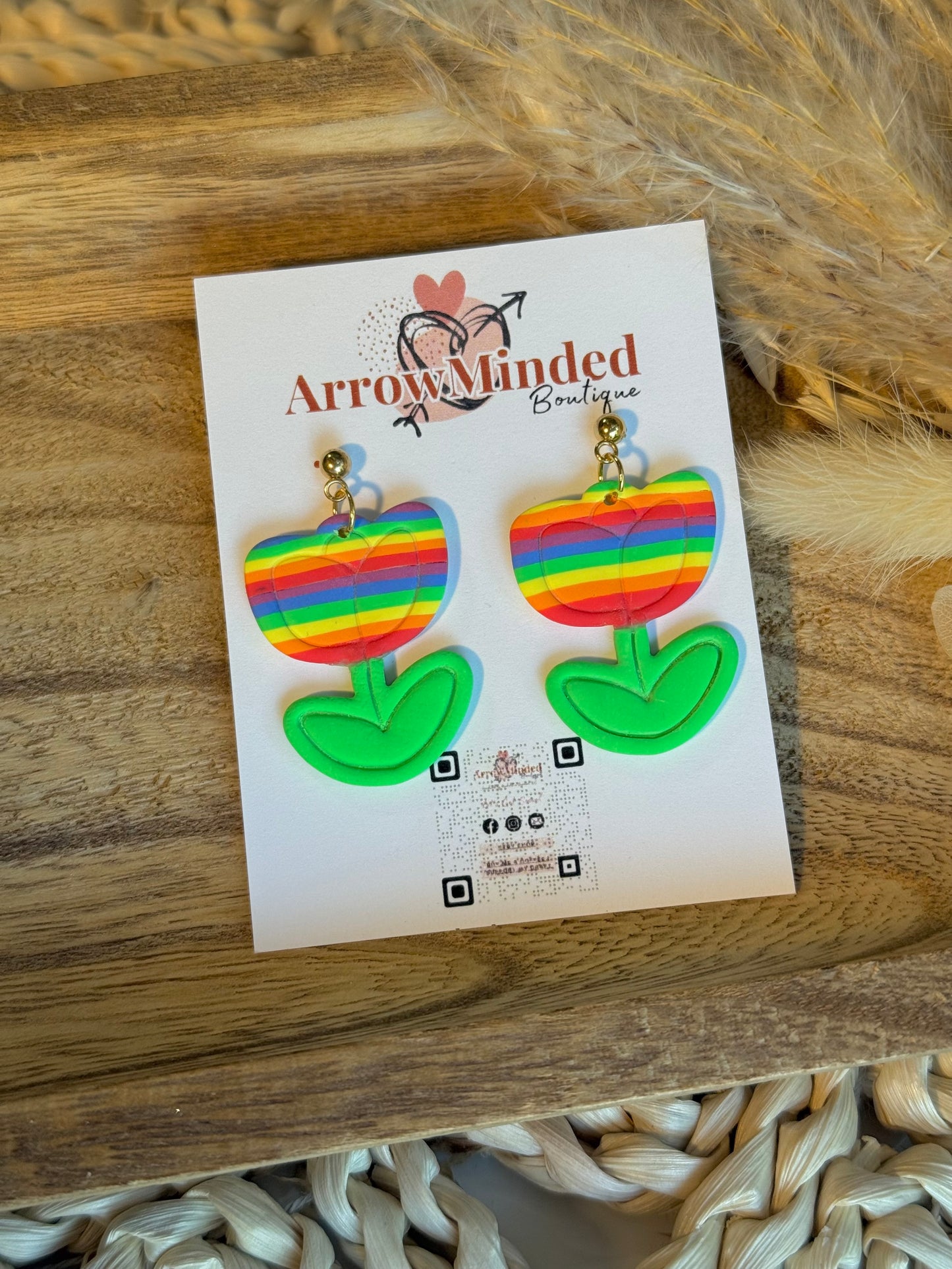 Handmade Bloom with Pride Earrings