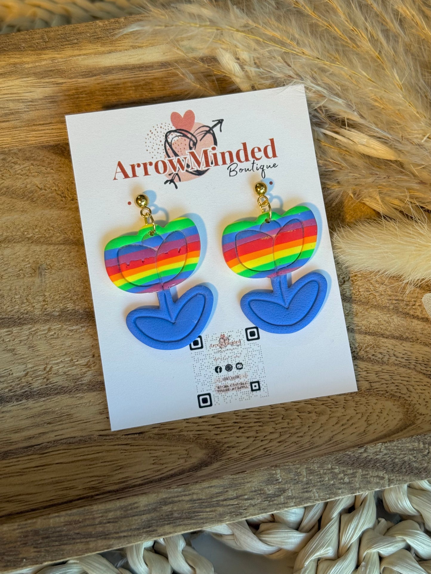 Handmade Bloom with Pride Earrings
