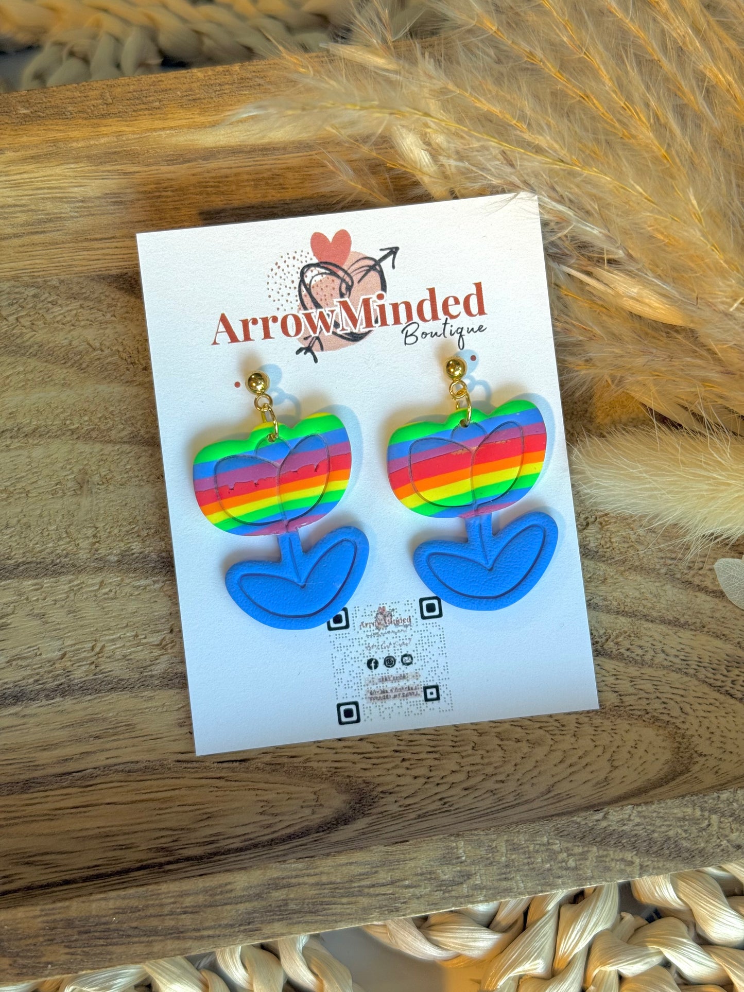 Handmade Bloom with Pride Earrings