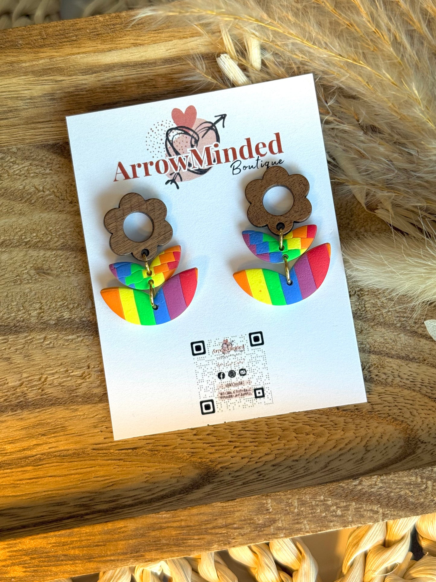Handmade Bloom with Pride Earrings