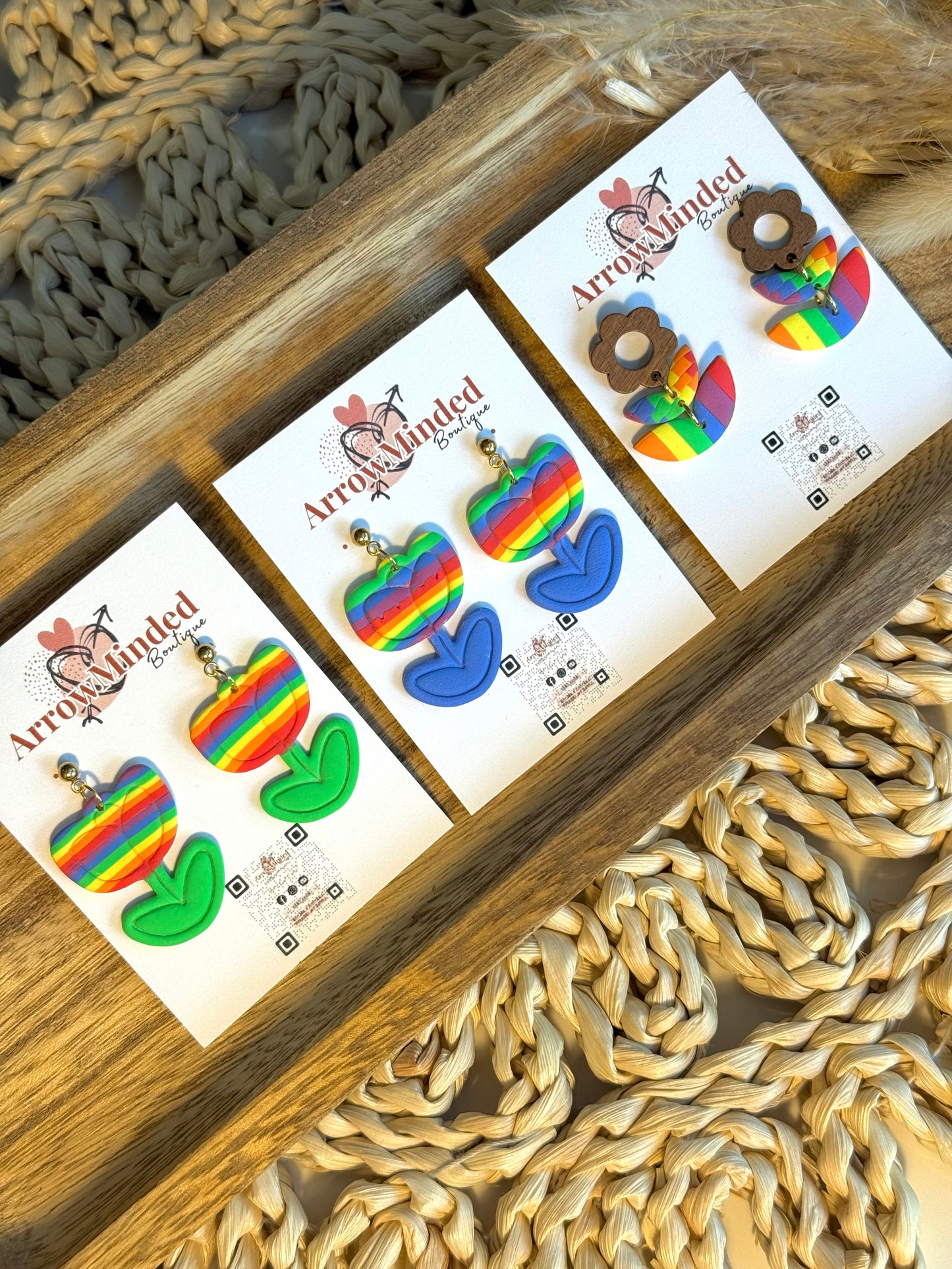 Handmade Bloom with Pride Earrings