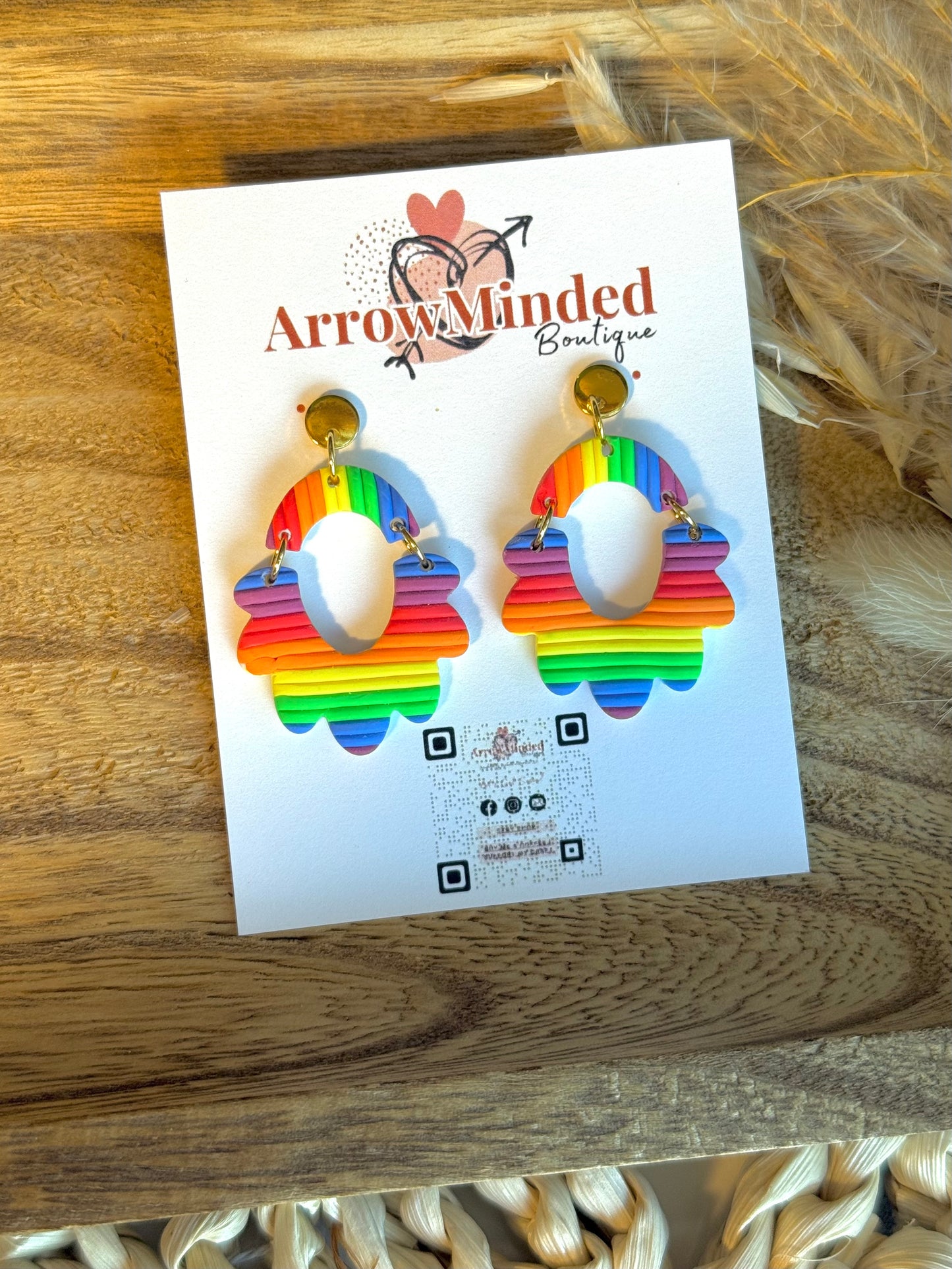 Handmade Love Drop Arch Earrings