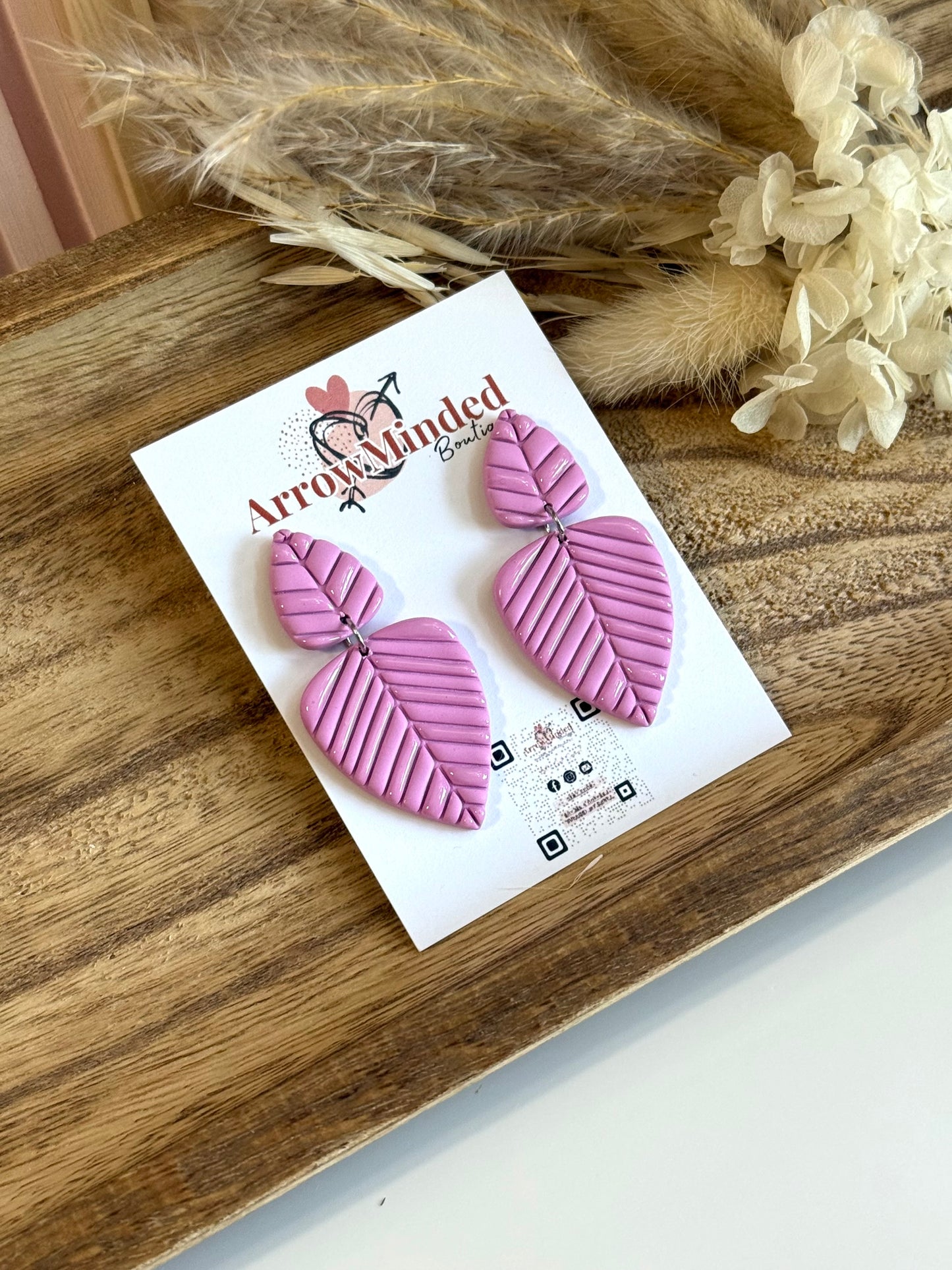 Handmade Silver Meadows Leafdrop Earrings