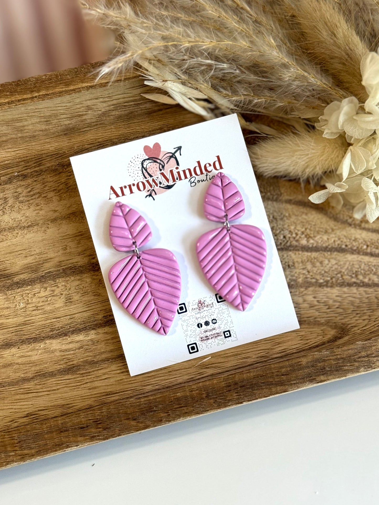 Handmade Silver Meadows Leafdrop Earrings