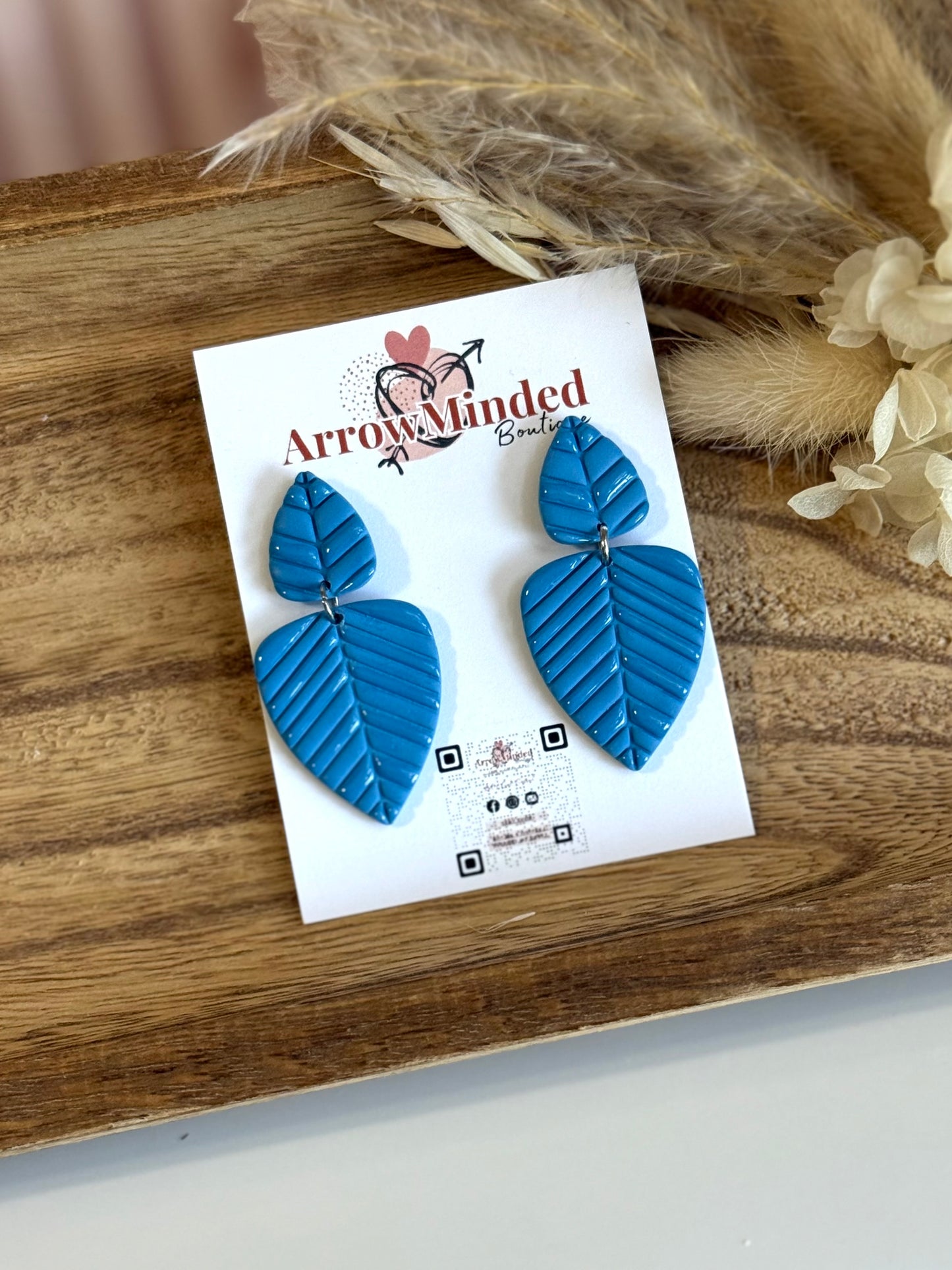 Handmade Silver Meadows Leafdrop Earrings