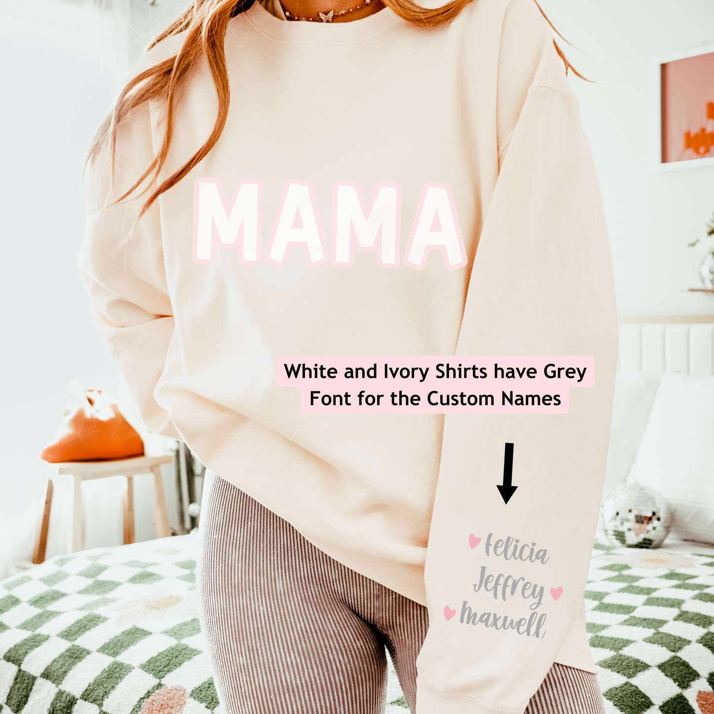 Custom Sleeve Mama Sweatshirt