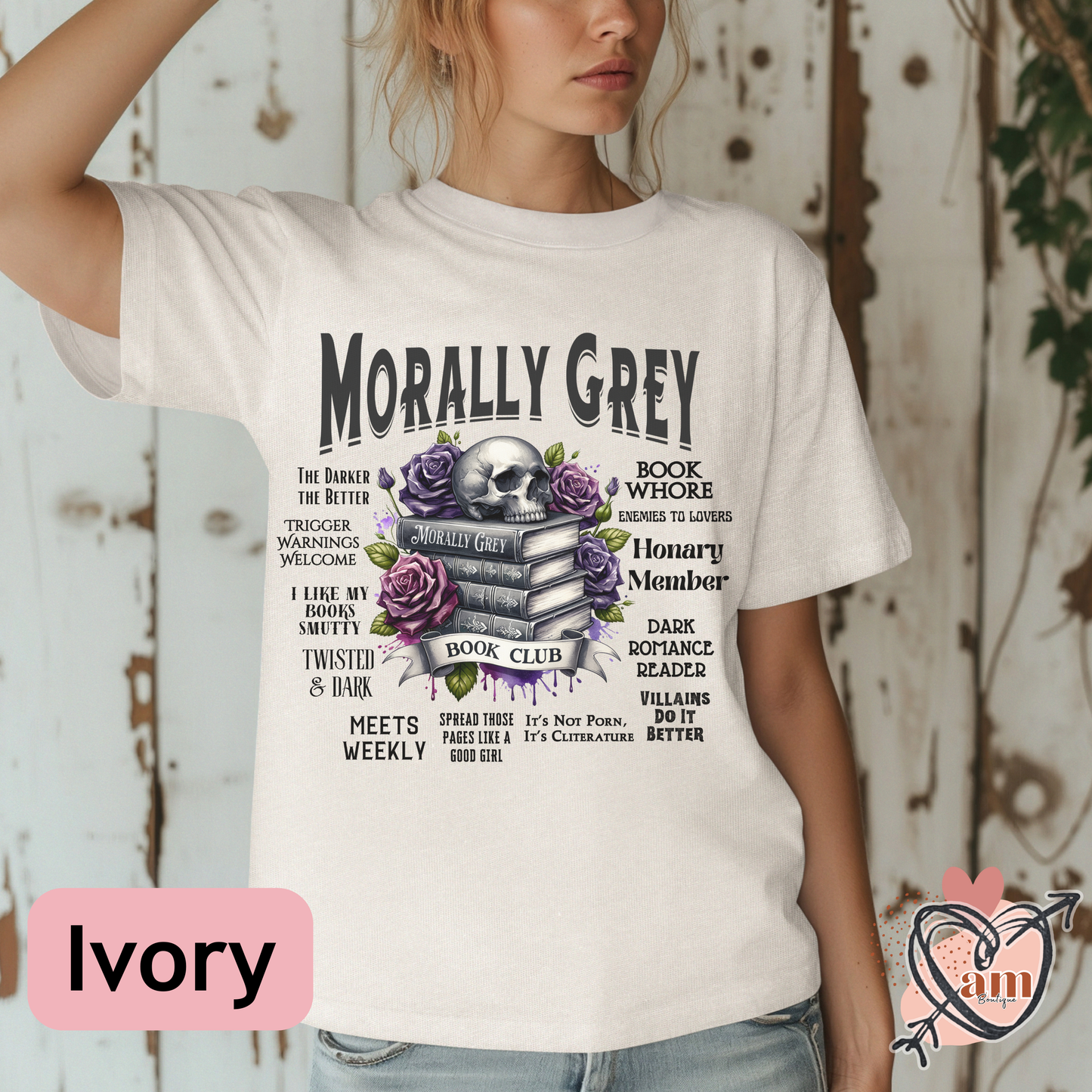 Morally Grey Reading Smut Book Lover Shirt