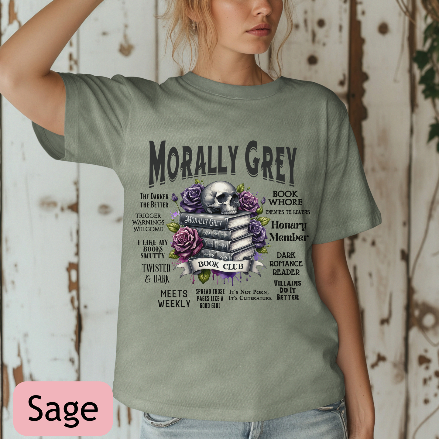 Morally Grey Reading Smut Book Lover Shirt