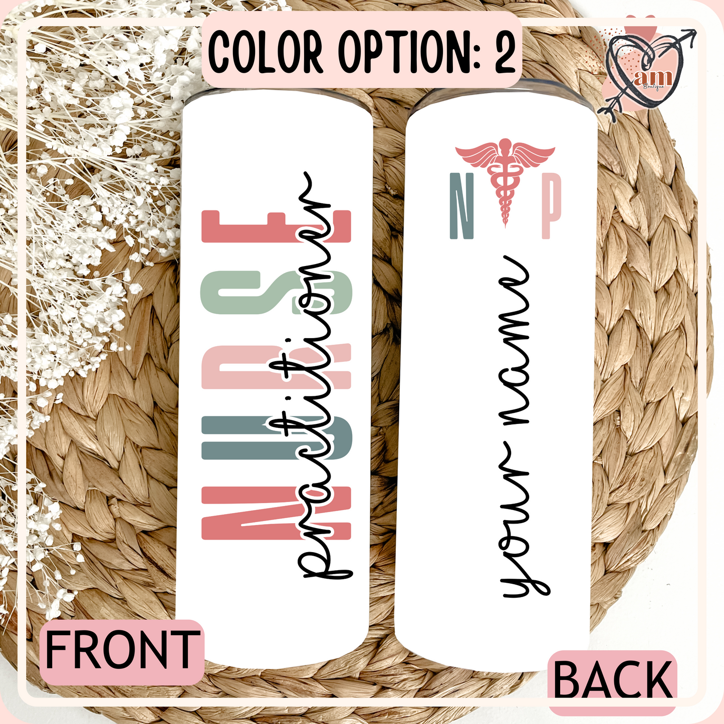Custom Nurse Practitioner Personalized Drink Tumbler