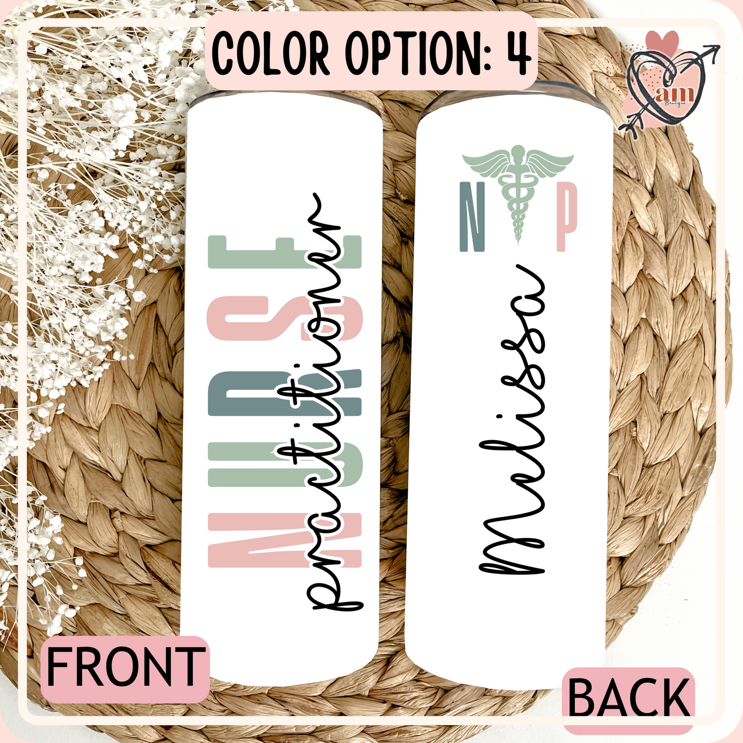 Custom Nurse Practitioner Personalized Drink Tumbler