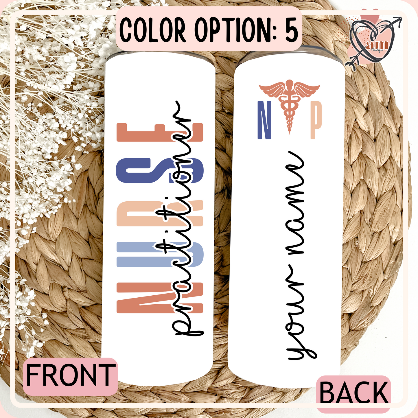 Custom Nurse Practitioner Personalized Drink Tumbler