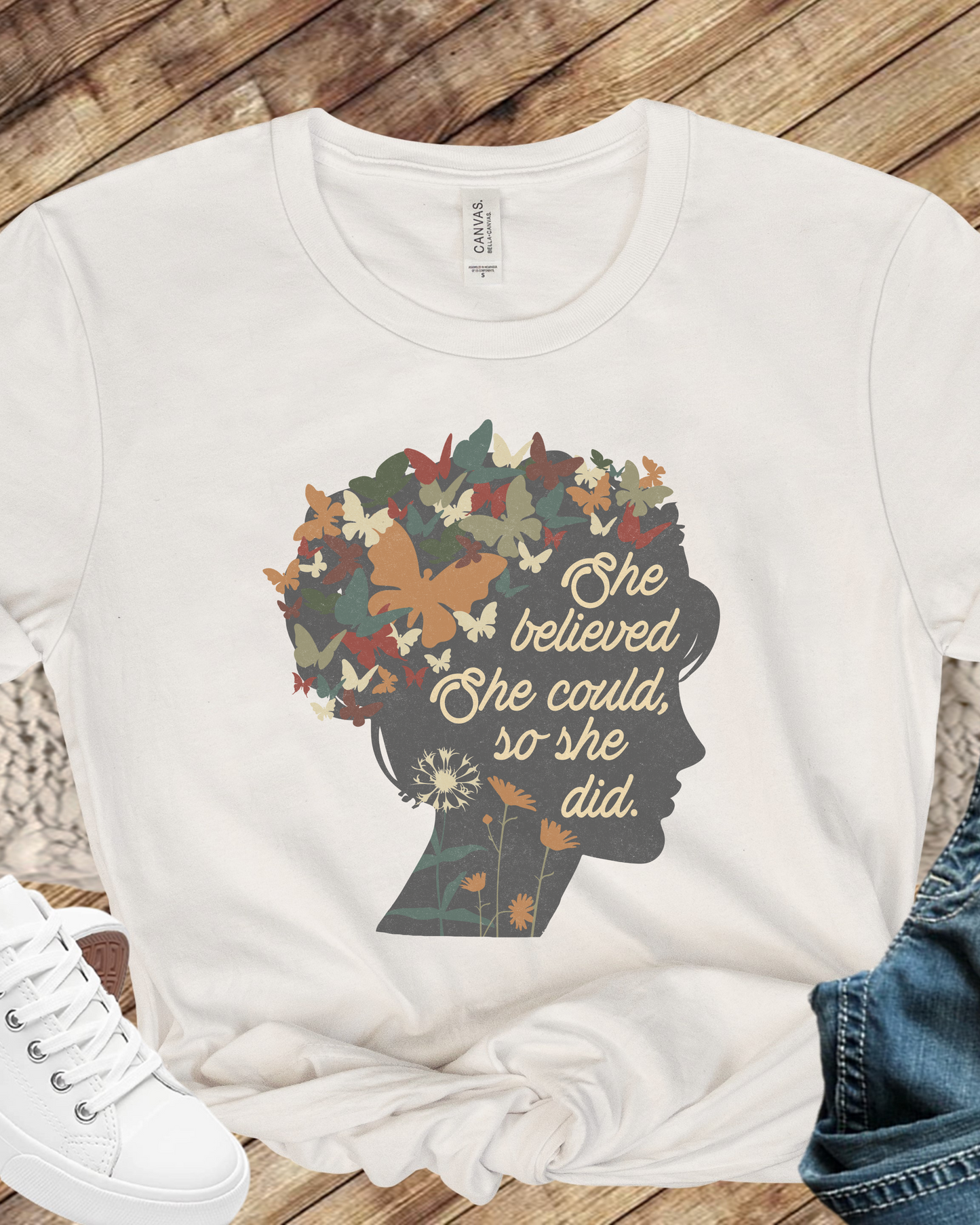 She Believed She Could Floral Vintage Shirt