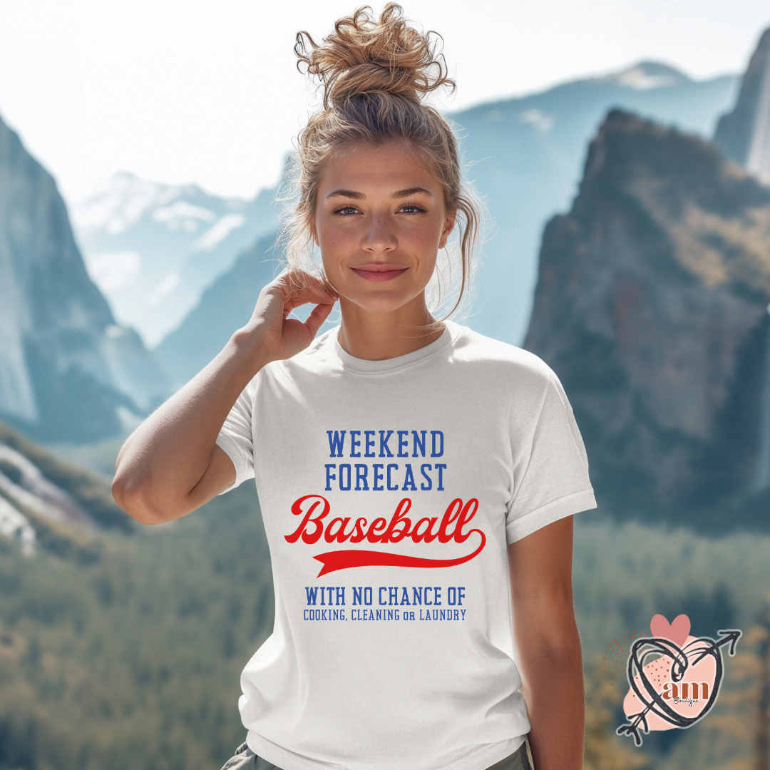Fun Baseball Shirt, Weekend Forecast, BASEBALL - Unisex Tee