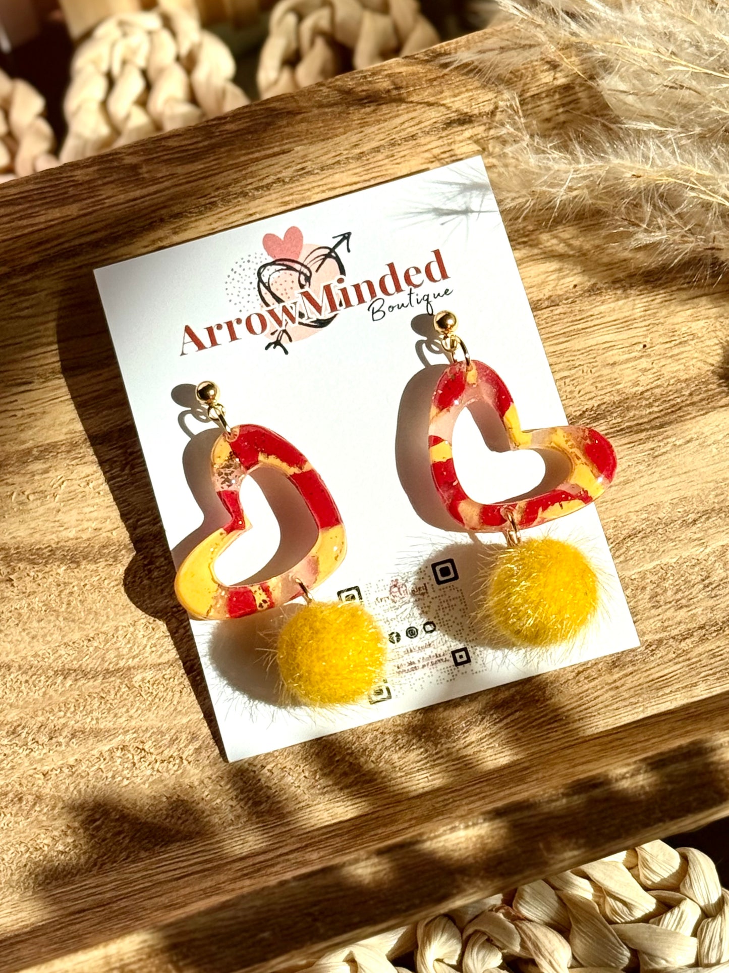 Handmade Heart of KC Earrings