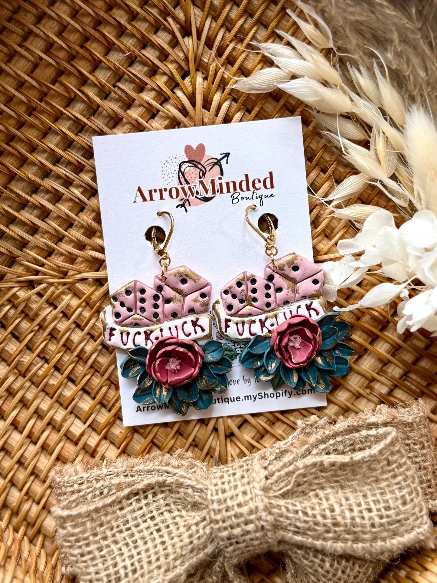 Handmade Lucky Streak Statement Earrings