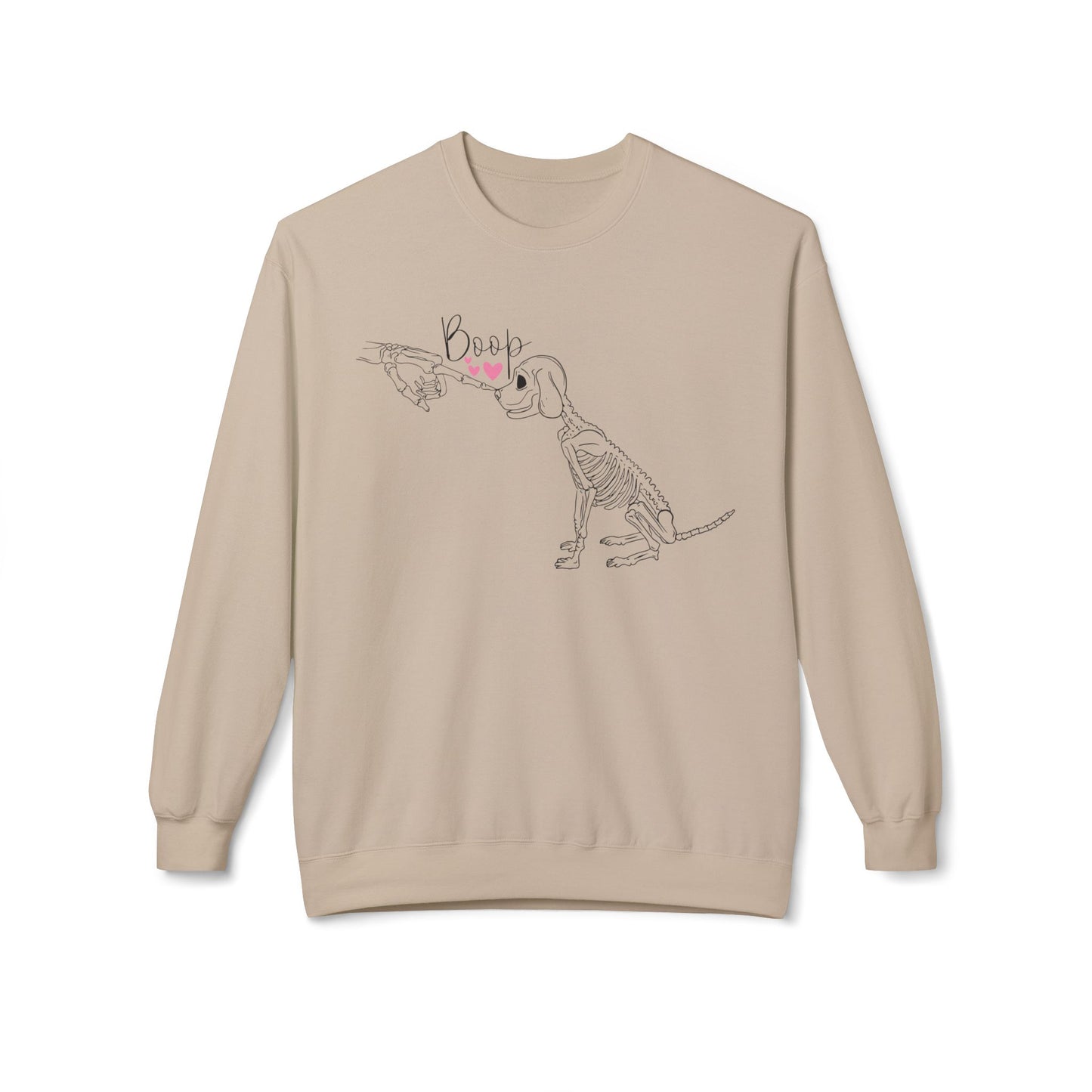 Skeleton Dog Nose Boop Sweatshirt