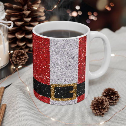 Sparkly Santa Suit Ceramic Mug